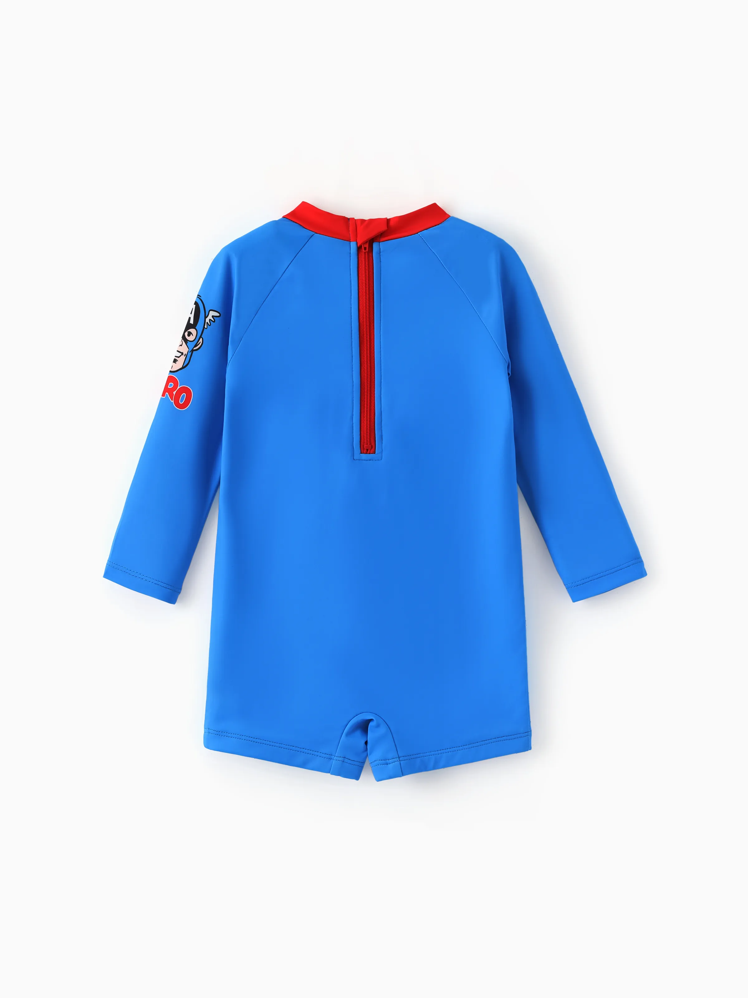 Marvel Baby/Toddler Boy Captain America UPF30+ Star Print Swimsuit Blue - Image 3