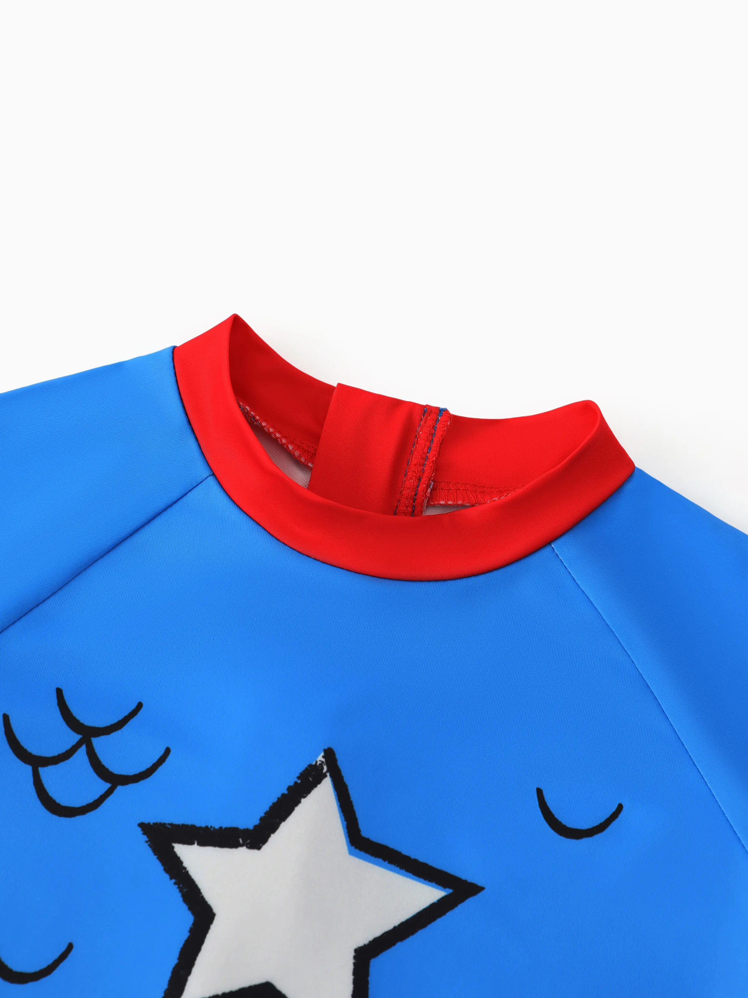 Marvel Baby/Toddler Boy Captain America UPF30+ Star Print Swimsuit Blue - Image 5