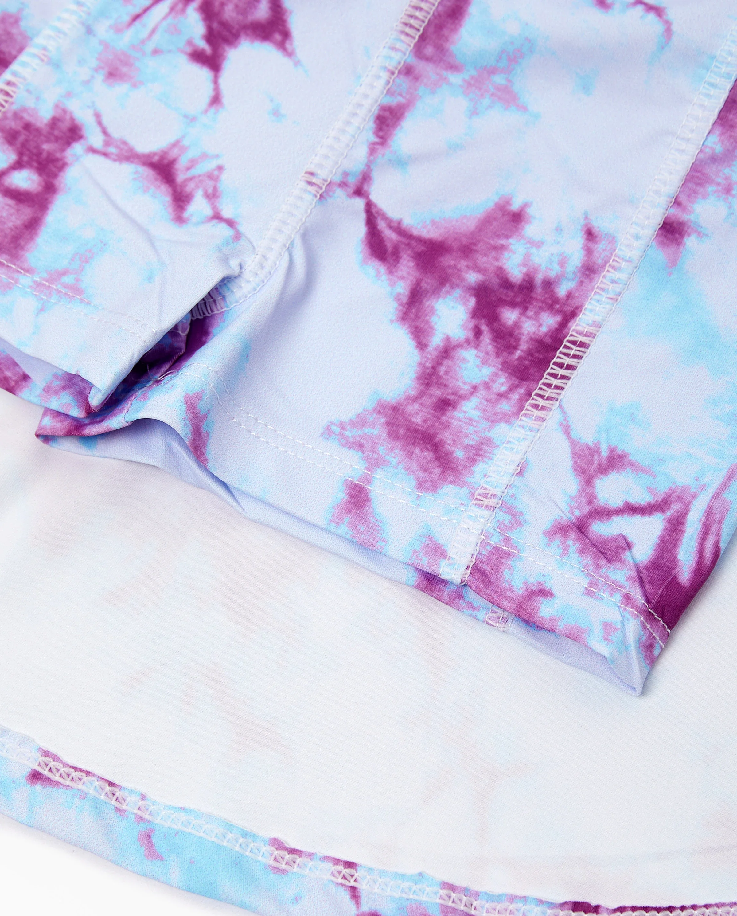 Matching Mommy and Me Tie Dye Skirt Set Halter Crop Top & Flowy Skirt Outfit, Cute Summer Twinning Looks for Vacation & Photos Purple - Image 6