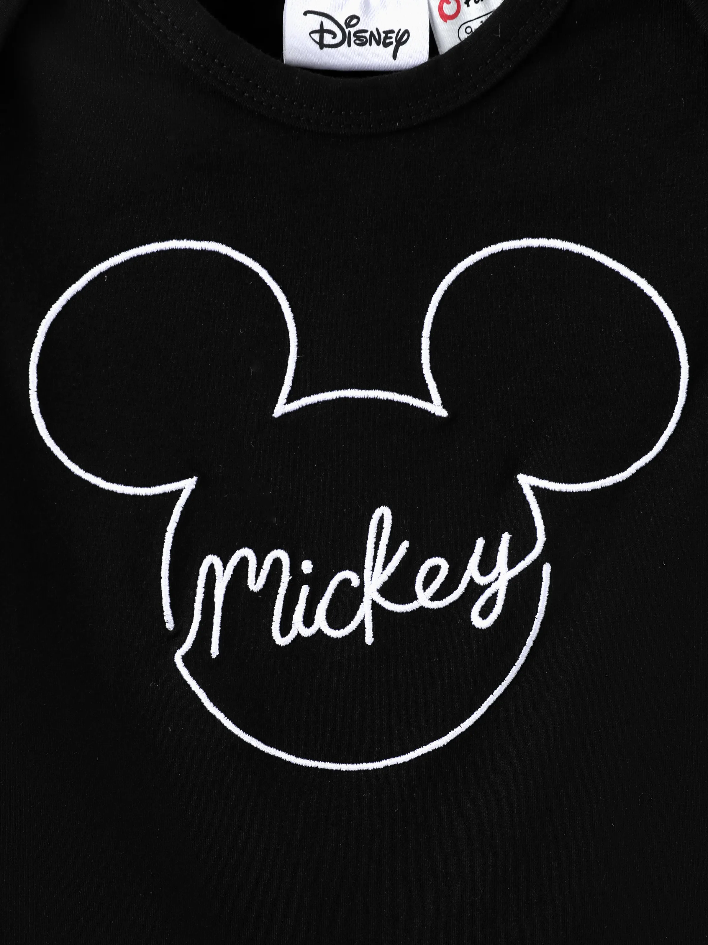 Disney Mickey and Friends Mommy and Me Family matching 1pc Mickey Mouse Allover Print Sporty Dress/Cotton Top /RomperExpression Casual Suits Family Set 3pcs Cotton Unisex Black - Image 11