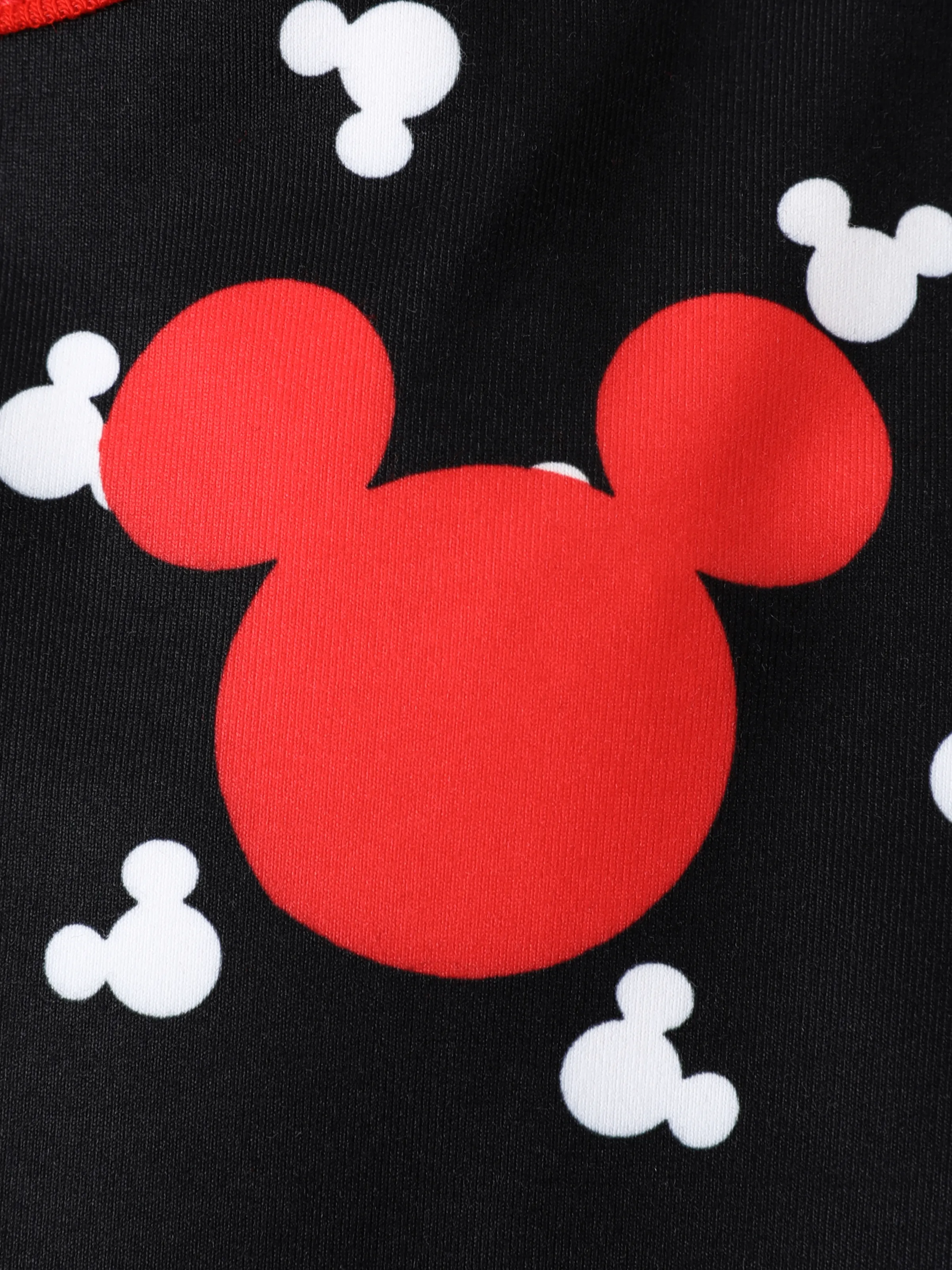 Disney Mickey and Friends Mommy and Me Family matching 1pc Mickey Mouse Allover Print Sporty Dress/Cotton Top /RomperExpression Casual Suits Family Set 3pcs Cotton Unisex Black - Image 5