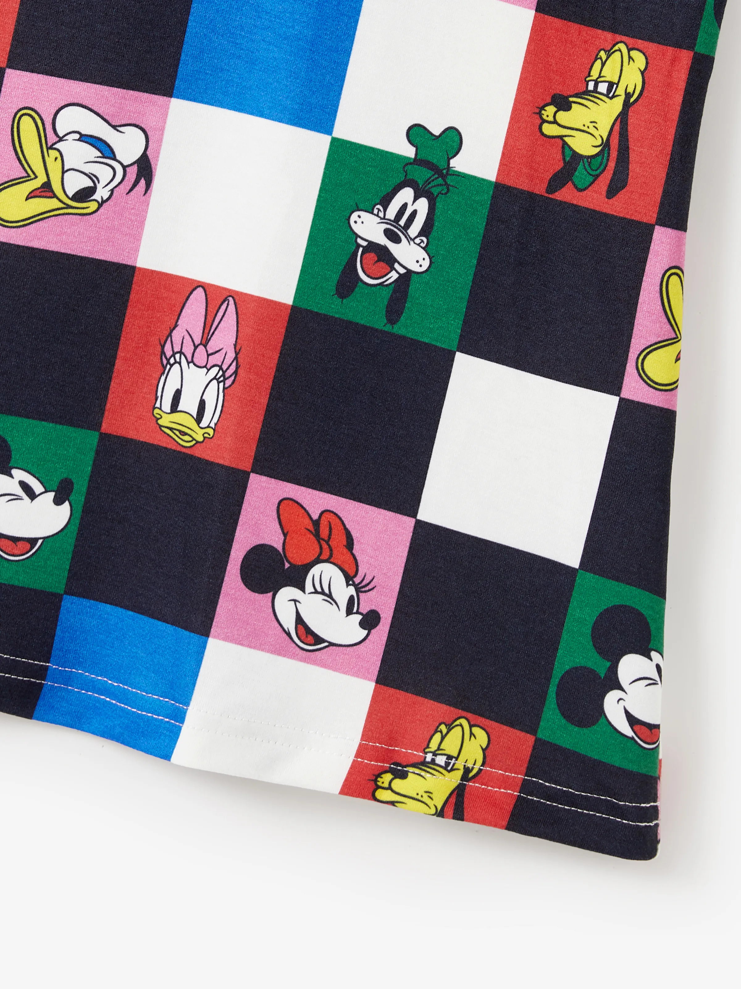 Disney Mickey and Friends Mommy and Me Family Matching Naia™ Colorful Checkered Pattern Top/Sleeveless Dress/Onesie Multi-color - Image 11