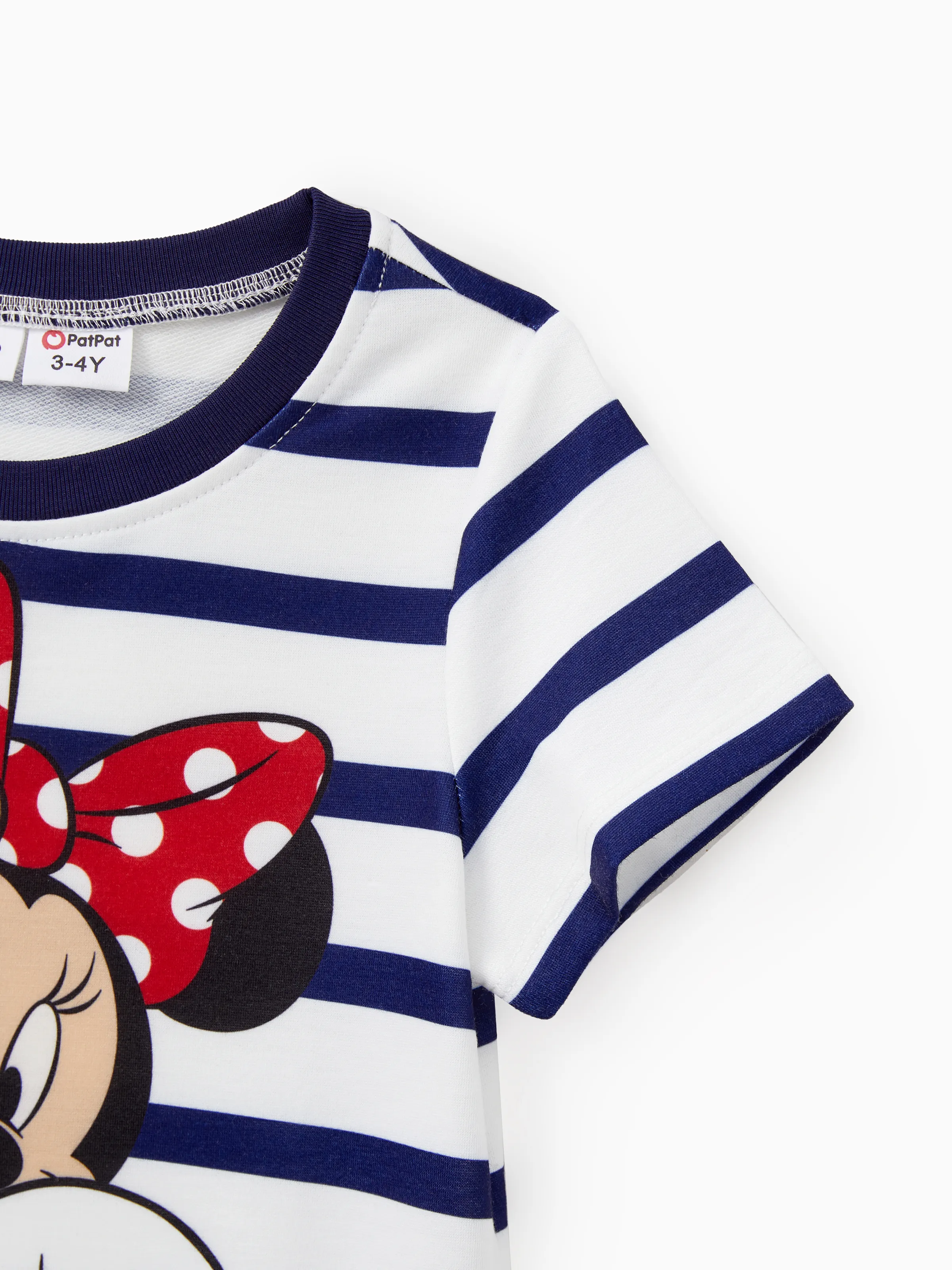 Disney Mickey and Friends Mommy and Me Family Matching Stripe & Character Print Short-sleeve Naia™Dresses and T-shirts Sets COLOREDSTRIPES - Image 12