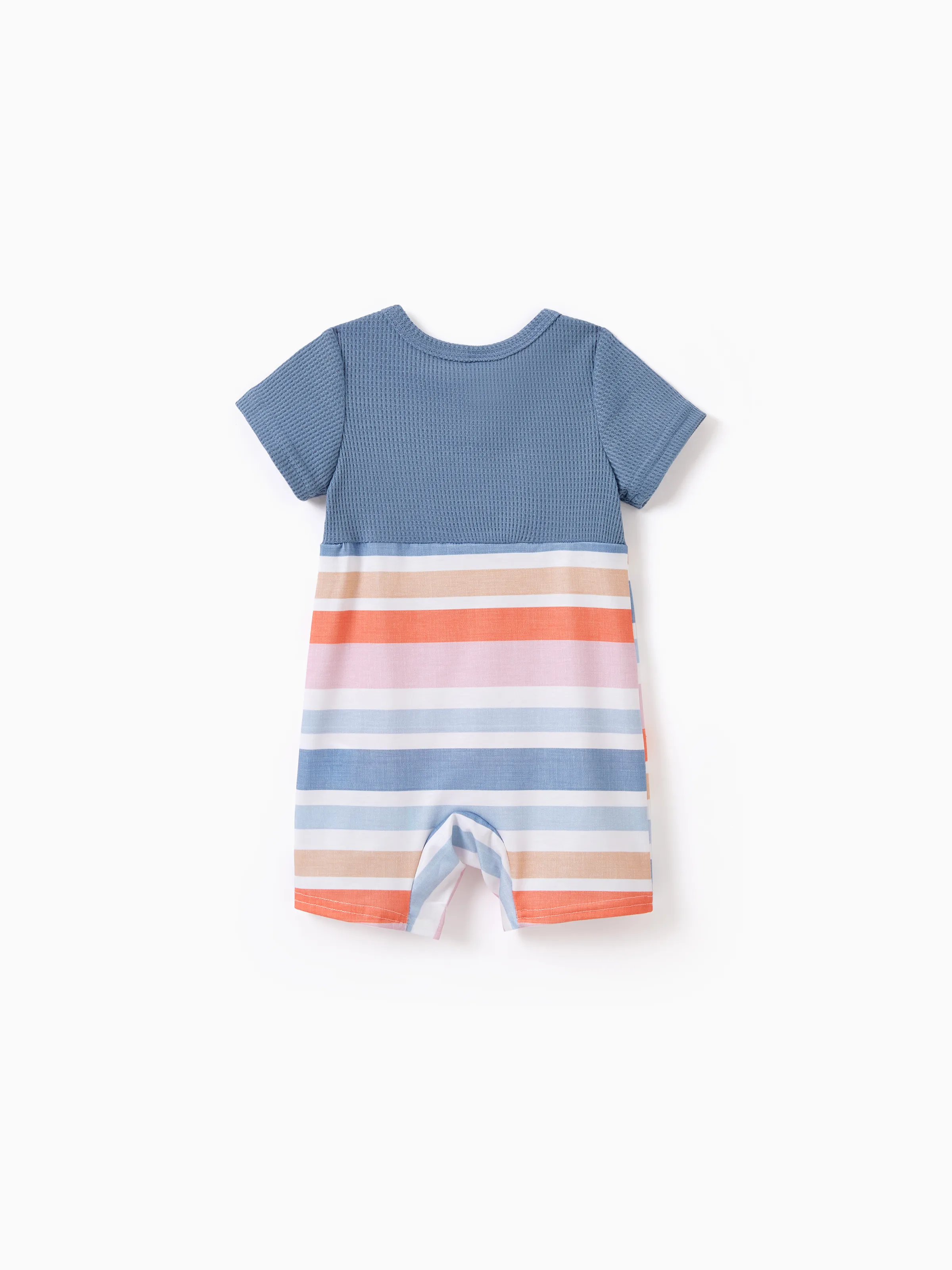 Mommy and Me Family Matching Blue Short-sleeve Tee or Colorful Stripe Camisole Dress Multi-color - Image 13