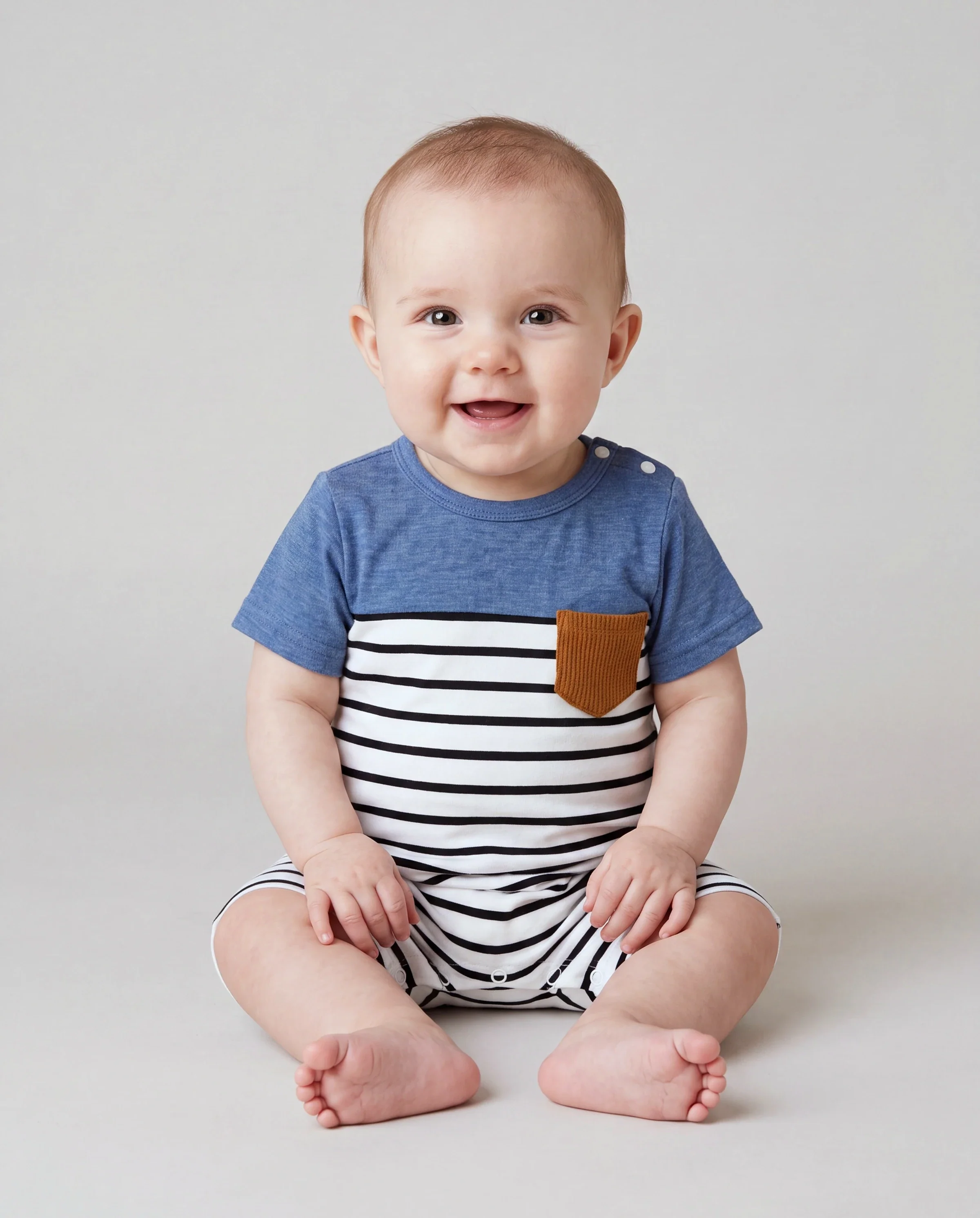 Mommy and Me Family Matching Soft Casual Outfit with Below Knee Dresses, Front Buttons, Belted Design Blue - Image 4