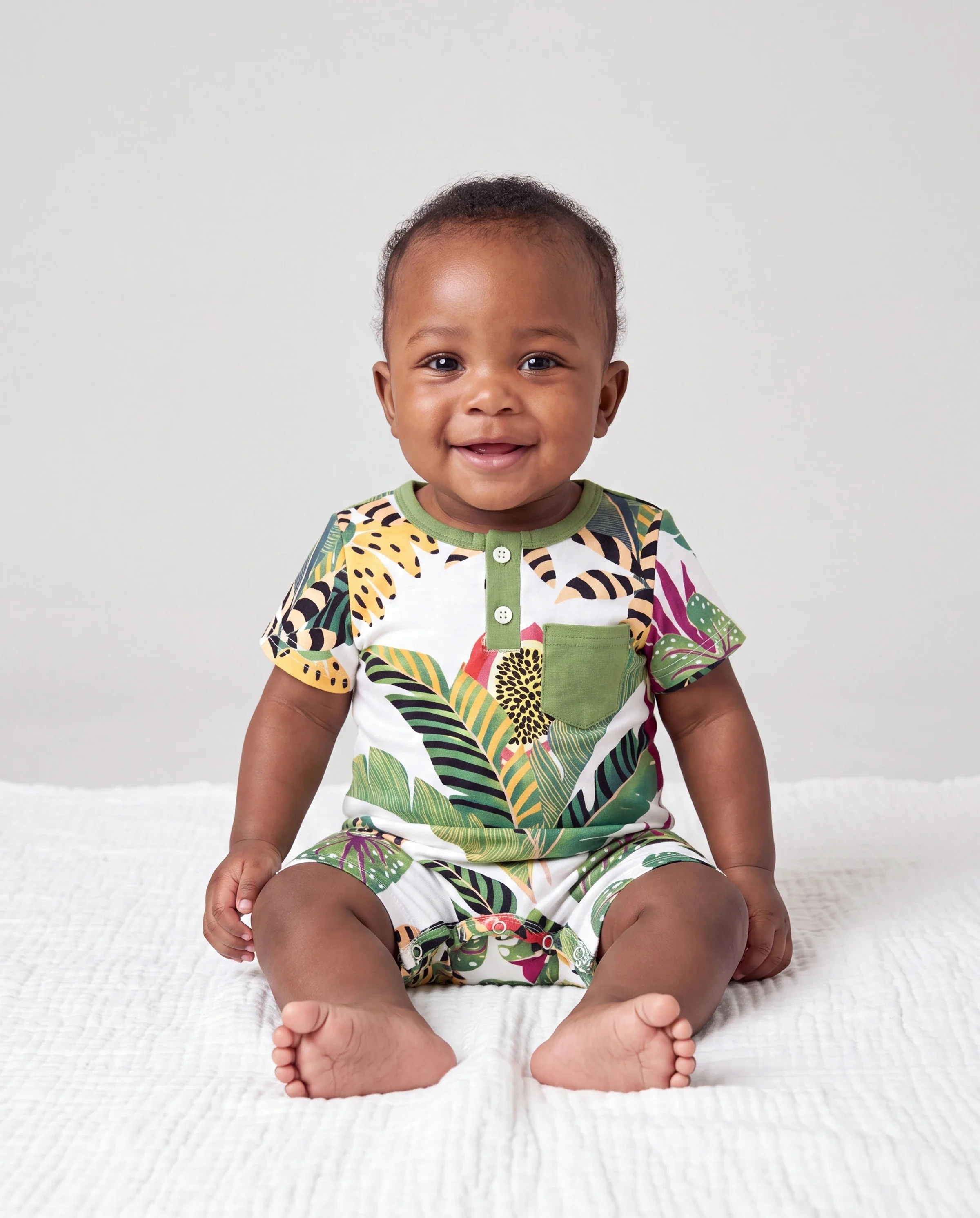 Mommy and Me Family Matching Tropical Floral Print Short-sleeve Top or Camisole Dress Set Multi-color - Image 4