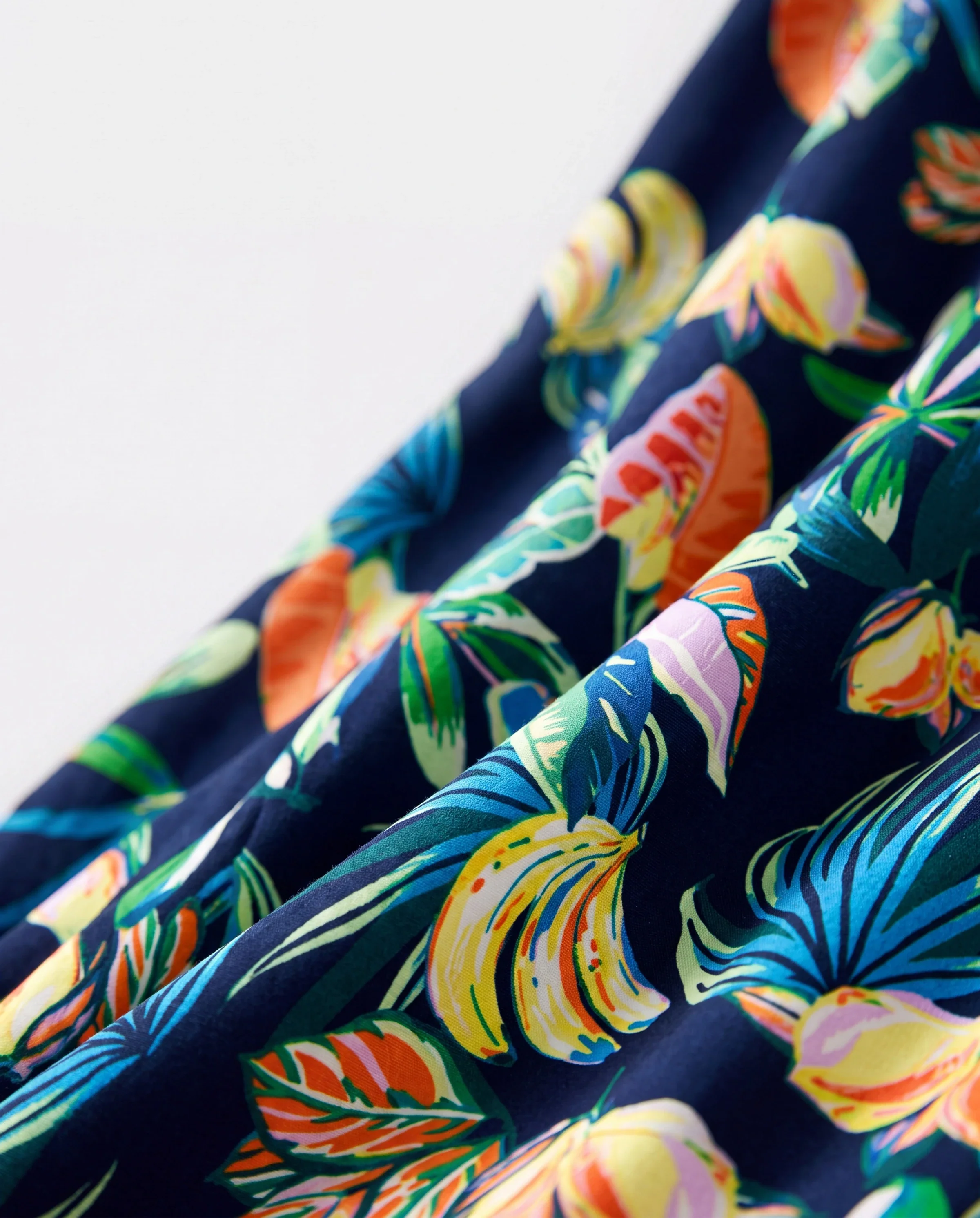 Mommy and Me Tropical Leaves Print Sleeveless Rompers with Belted Shorts Matching Set Deep Blue - Image 5