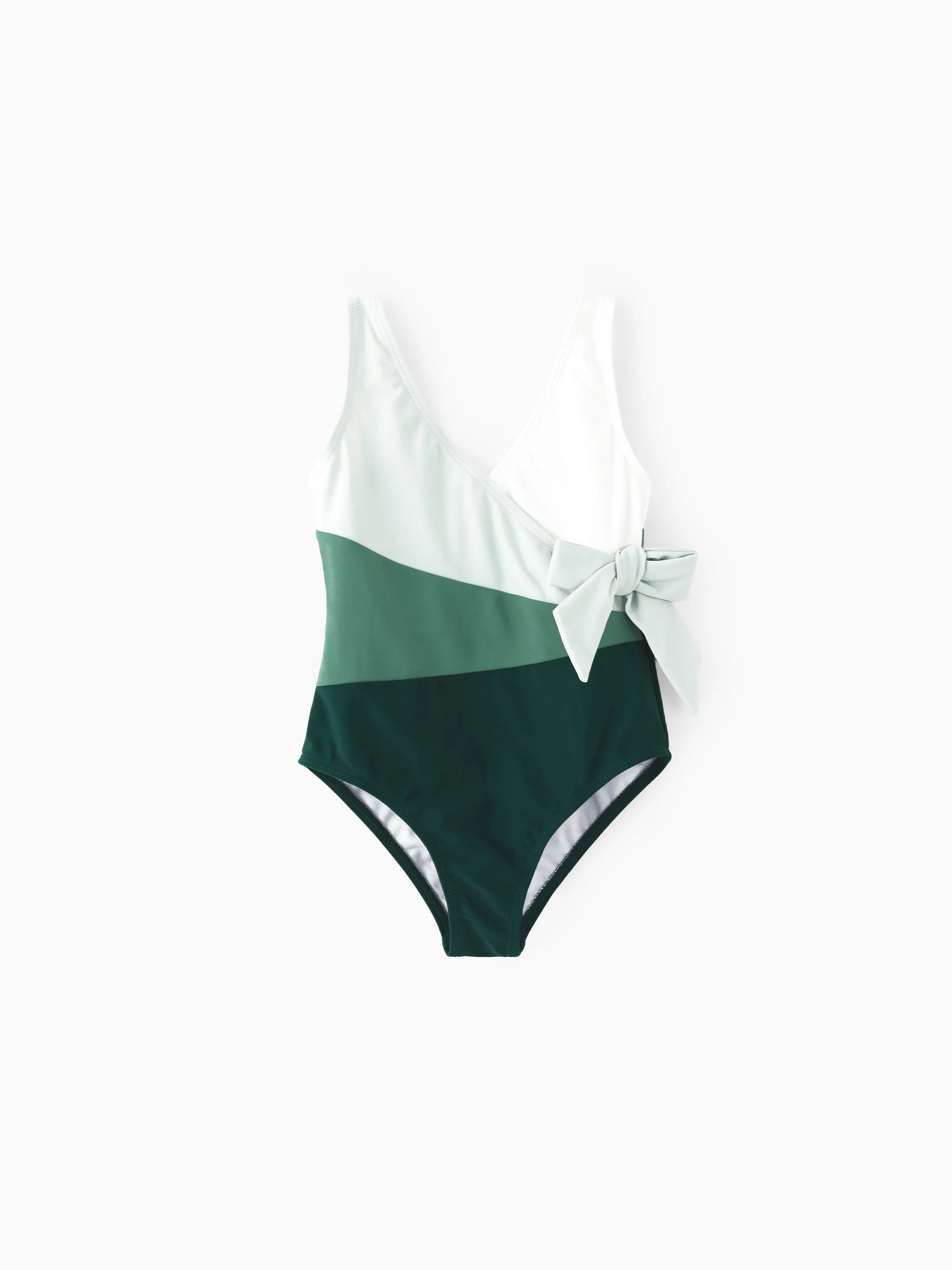 Mommy & me Colorblock Wrap Side V-Neck Swimsuit MultiColour - Image 5