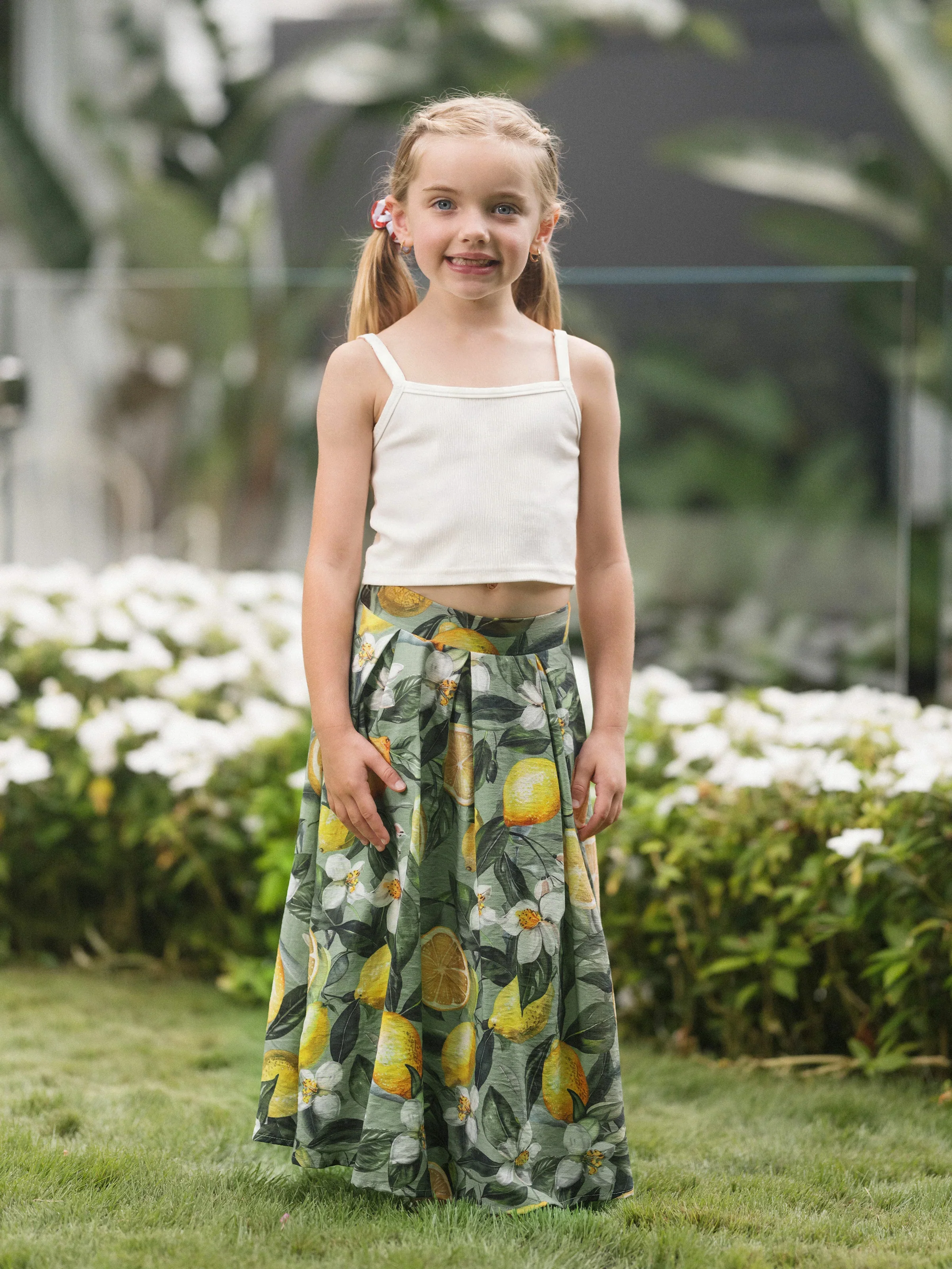 Daddy & Daughter Outfits – Lemon Print Hawaiian Shirts & Summer Dresses – Tropical Vacation Clothes for Men, Women & Kids Green - Image 11