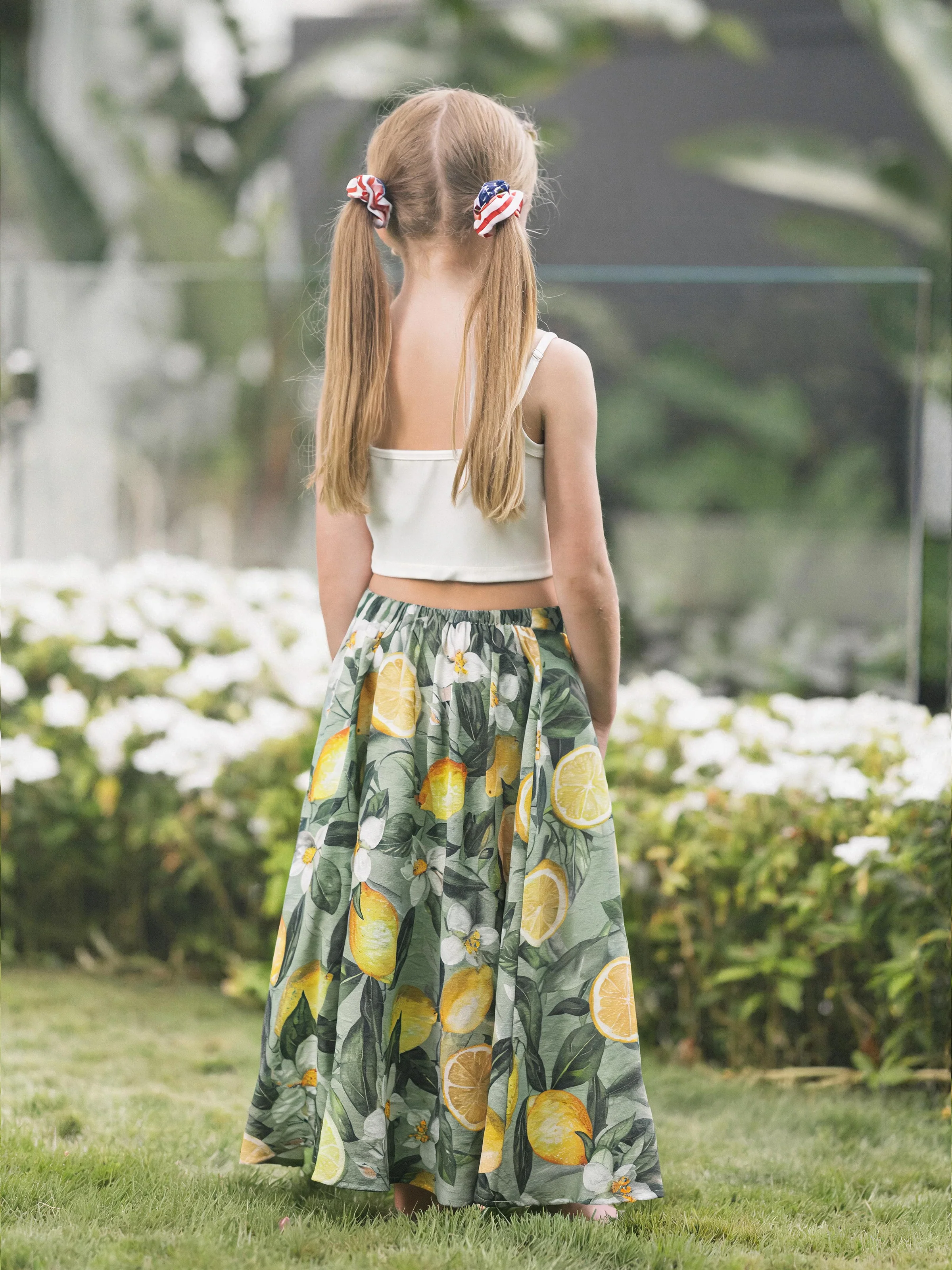 Daddy & Daughter Outfits – Lemon Print Hawaiian Shirts & Summer Dresses – Tropical Vacation Clothes for Men, Women & Kids Green - Image 12