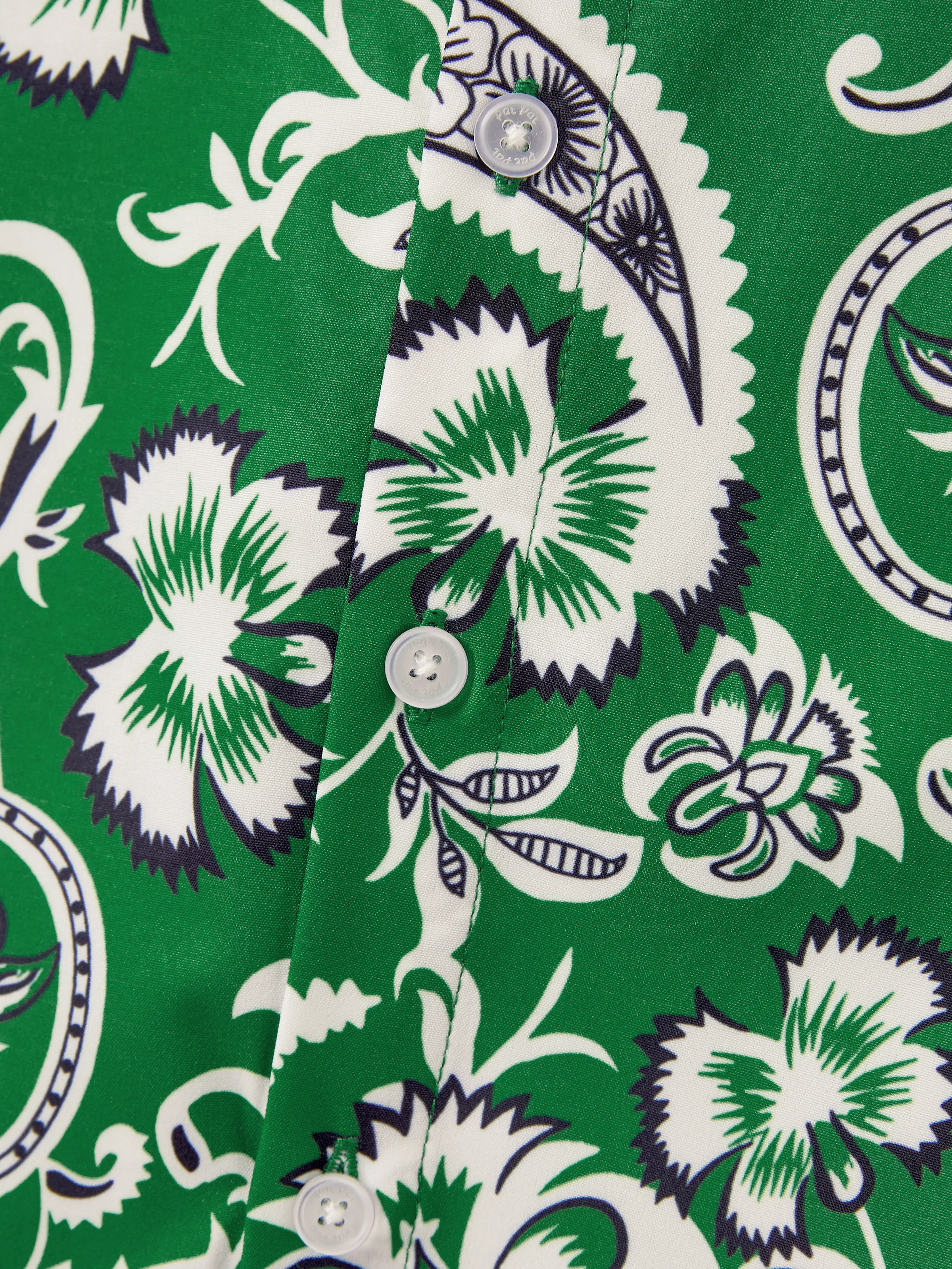 Mommy & me Outfits Set Floral Print Short-sleeve Collar Shirt or Strappy Smocked Dress for Summer Vacation Green - Image 29