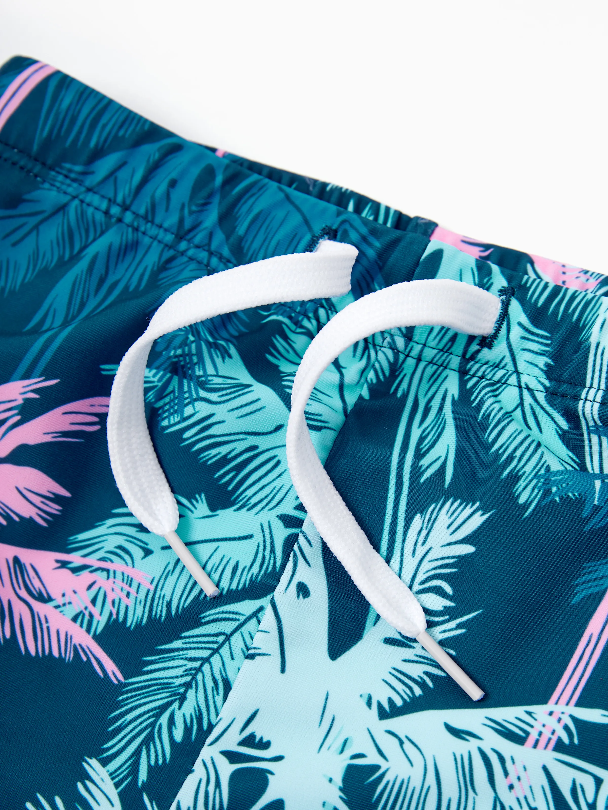 Mommy & me Swimsuits Tropical Palm Tree Print, Mommy and Me Ruffle two-piece Swimsuit, Beach Vacation Swimwear Turquoise - Image 23