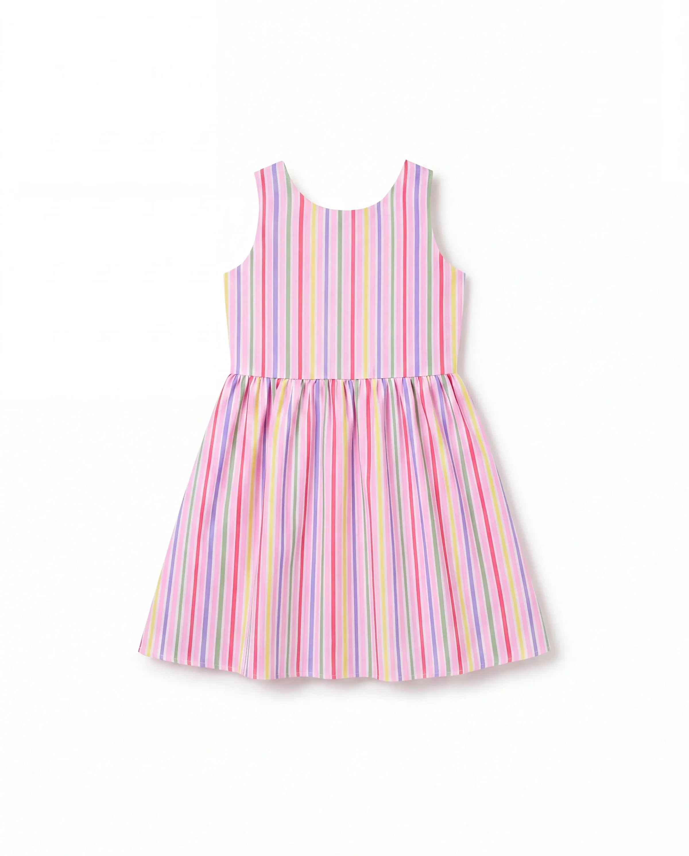 Ocean Vibes Toddler Girl Crossback Dress Pink - Image 5