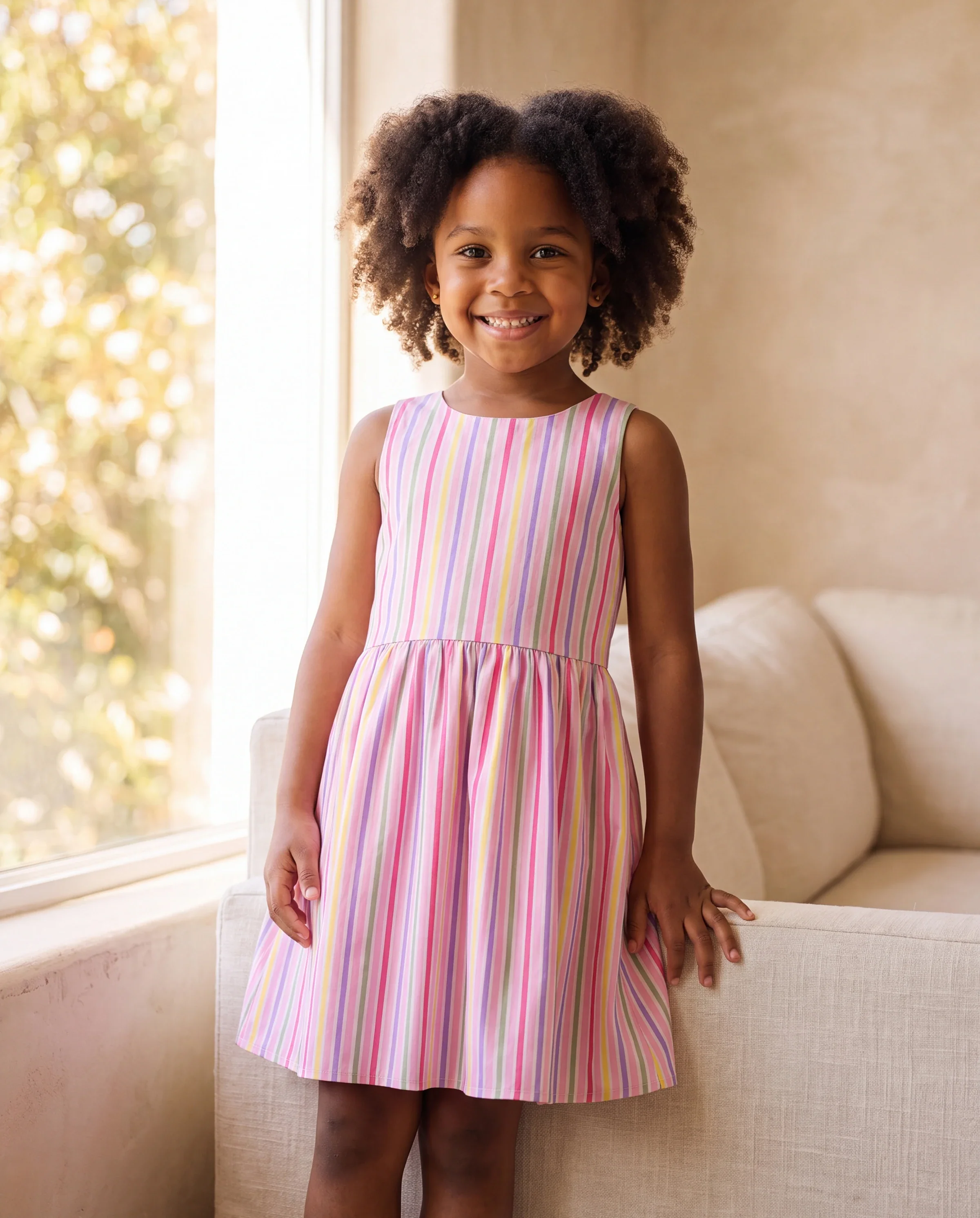 Ocean Vibes Toddler Girl Crossback Dress Pink - Image 6