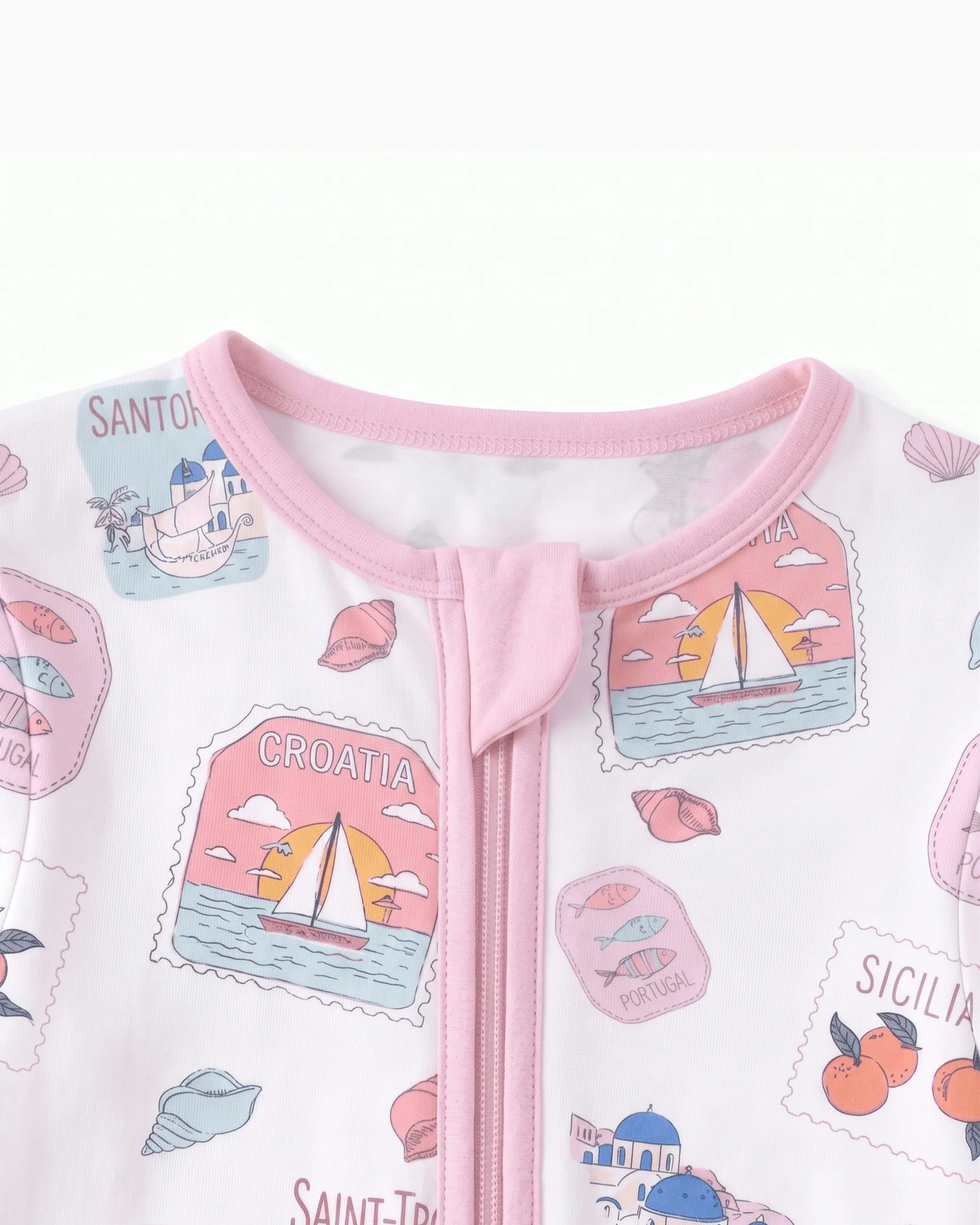 Little Explorers Bamboo Zip-Up Baby Pajamas - Image 5
