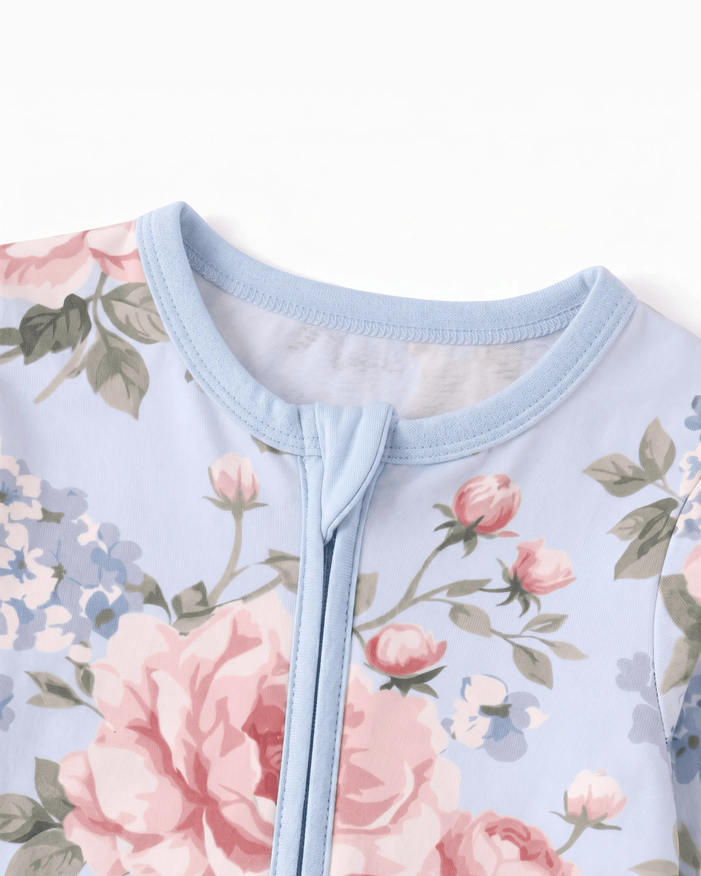 Bloom & Blossoms Bamboo Zip-Up Baby Pajamas - Image 4