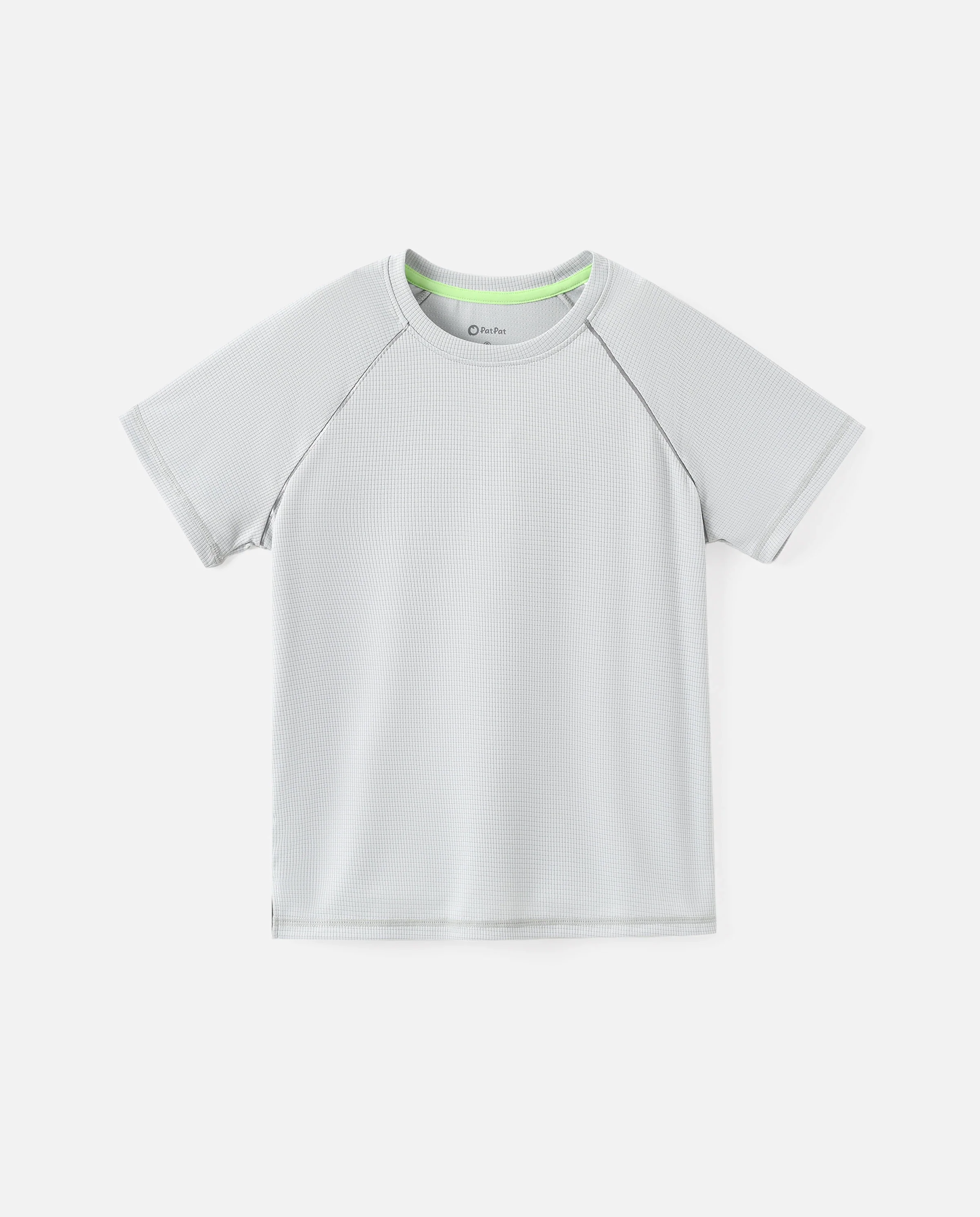 PatPat Lightflow Activewear Kid Boy Athletic Breathable Air-Grid Ultra Lightweight Short Sleeve T-Shirt Grey - Image 6