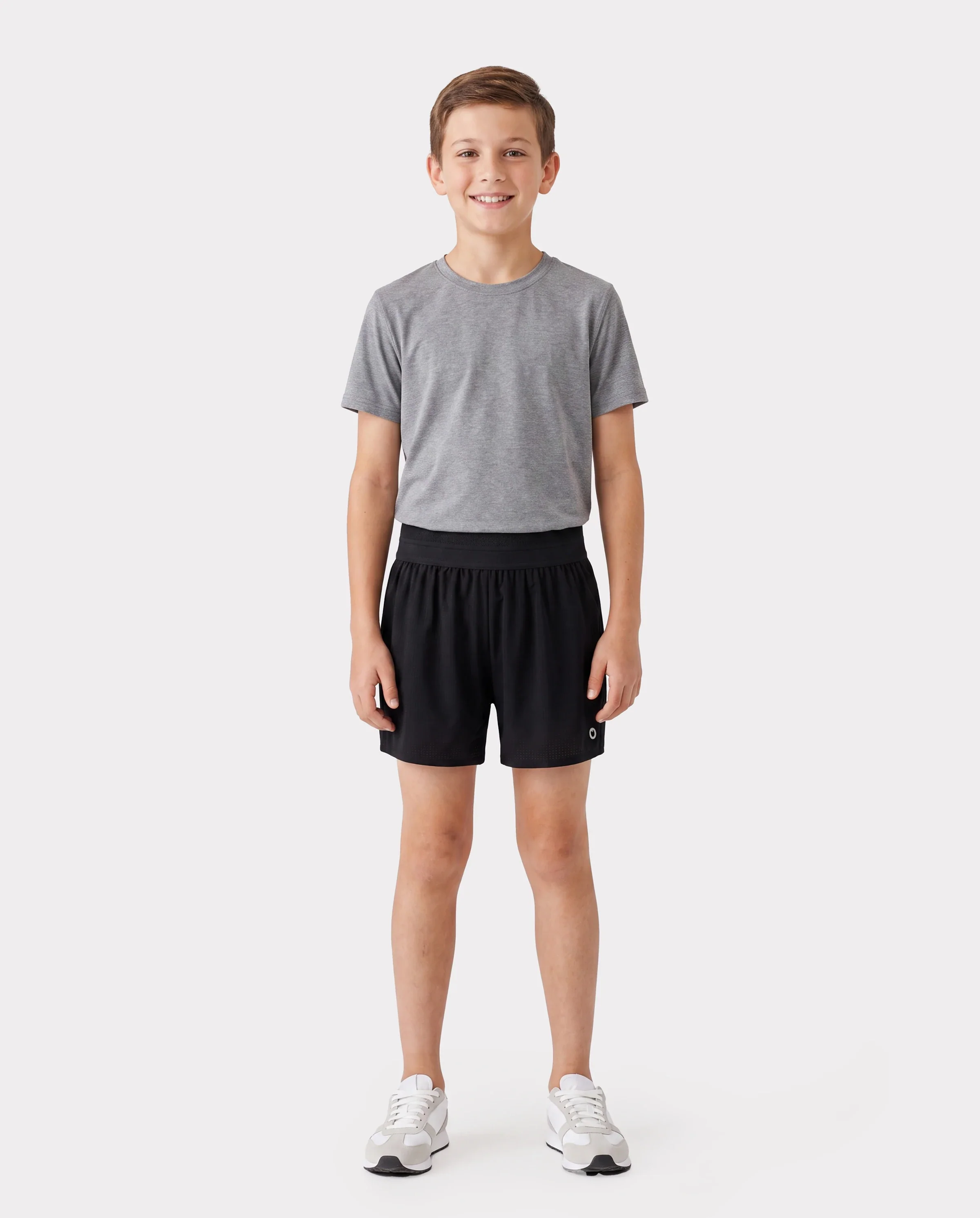 PatPat Lightflow Activewear Kid Boy athletic ultra light quick dry shorts Black - Image 3