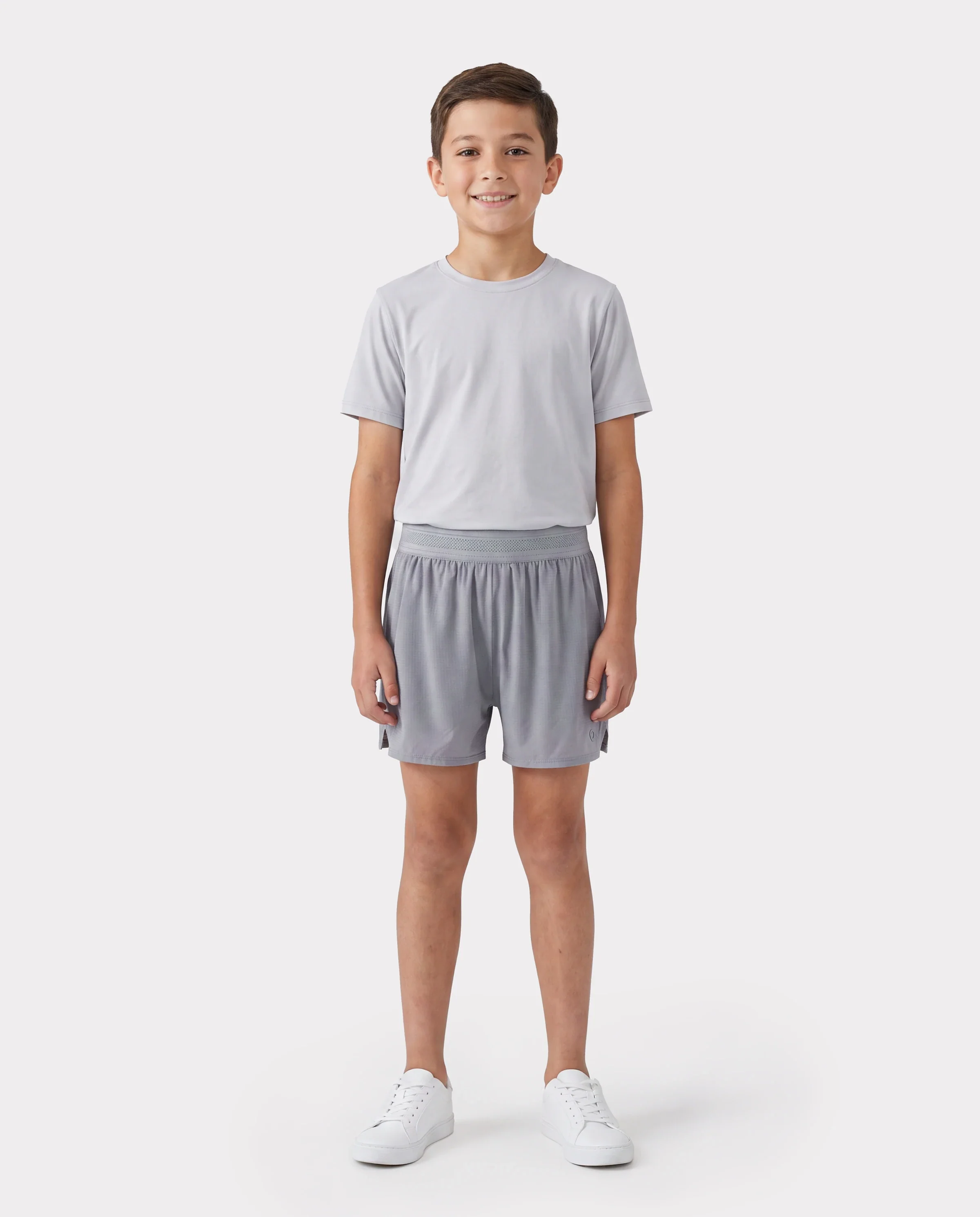 PatPat Lightflow Activewear Kid Boy athletic ultra light quick dry shorts Grey - Image 3