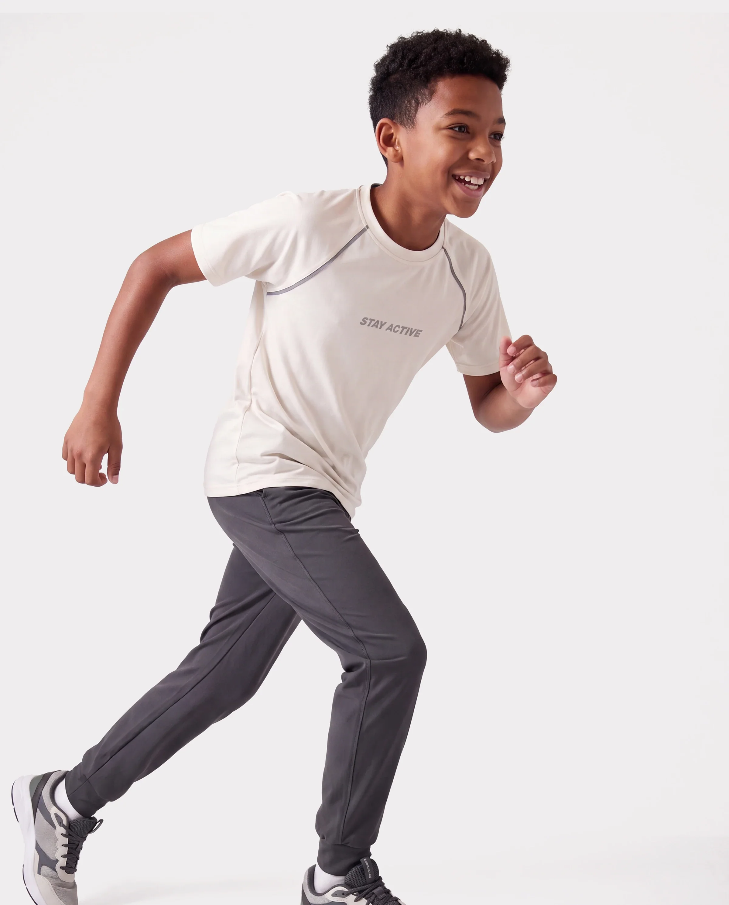 PatPat Lightflow Activewear Kid Boy Athletic Ultra Lightweight & Quick Dry Short Sleeve T-Shirt Apricot - Image 3