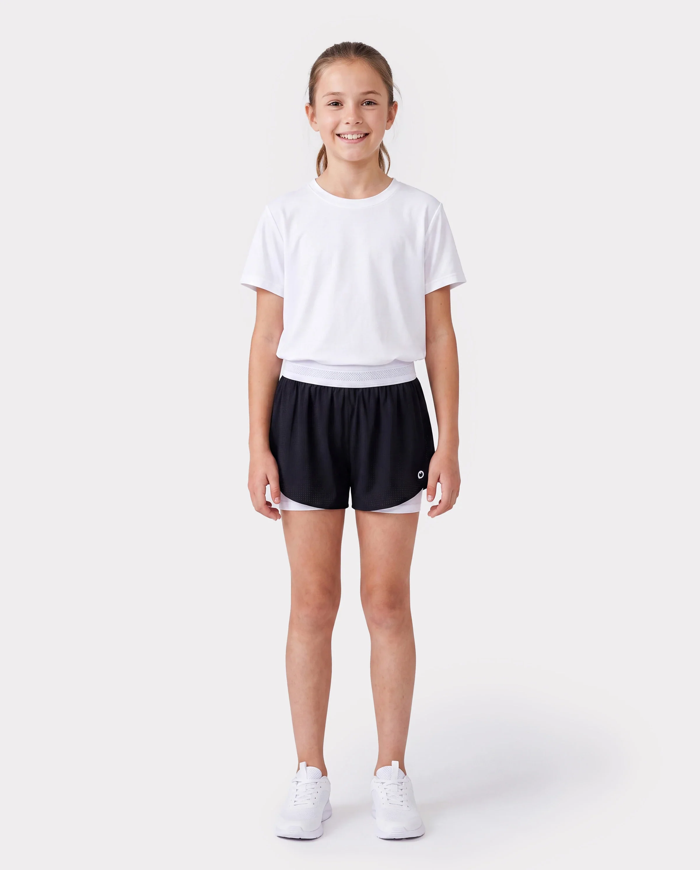 PatPat Lightflow Activewear kid girl athletic ultra light quick dry active shorts with bamboo viscose liner Deep Blue - Image 3