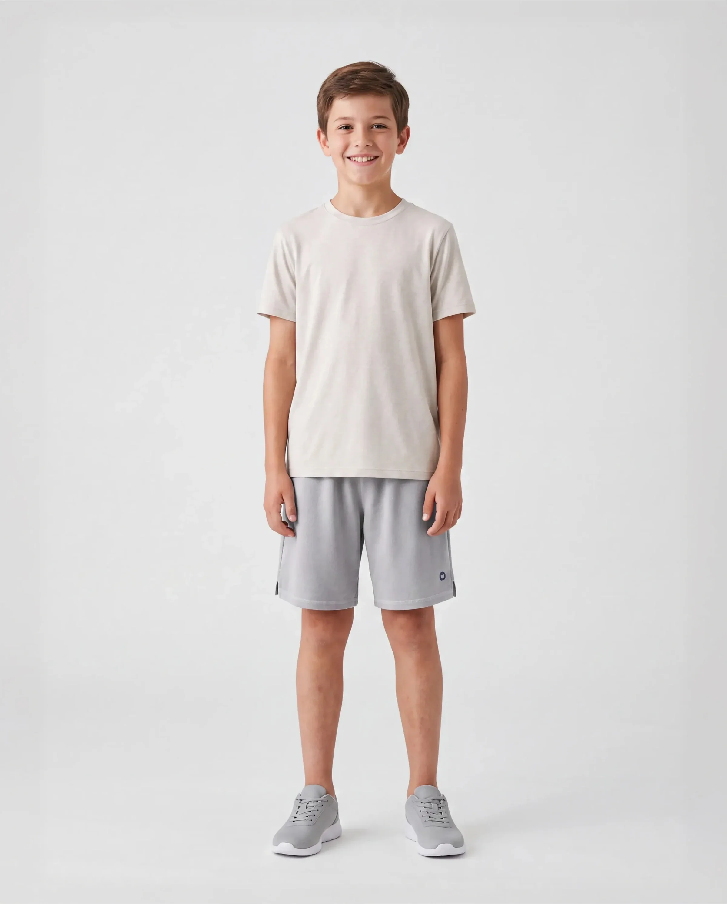PatPat Rapidair activewear kid boy athletic quick dry breathable short swith pockets Grey - Image 5