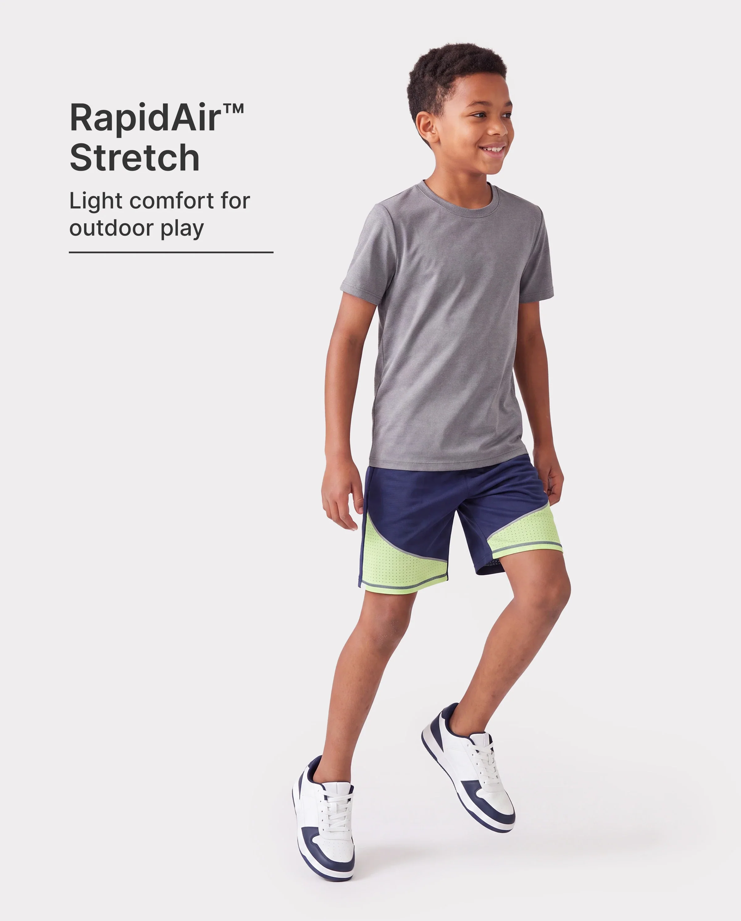 PatPat Rapidair activewear Kid Boy Athletic Quick-Dry Breathable Shorts with Pockets Deep Blue - Image 2