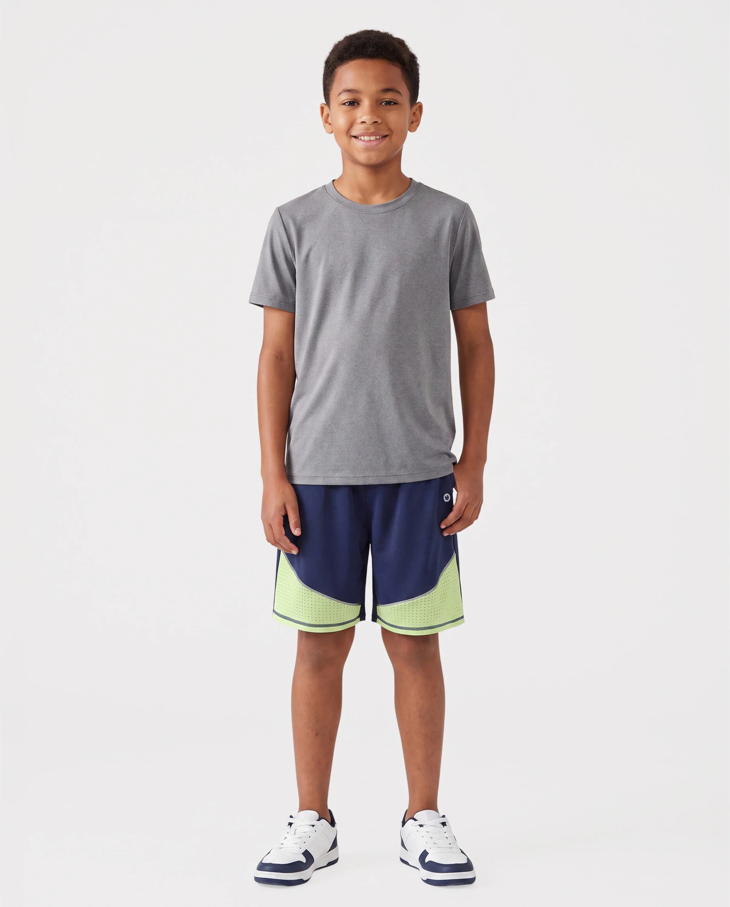 PatPat Rapidair activewear Kid Boy Athletic Quick-Dry Breathable Shorts with Pockets Deep Blue - Image 3
