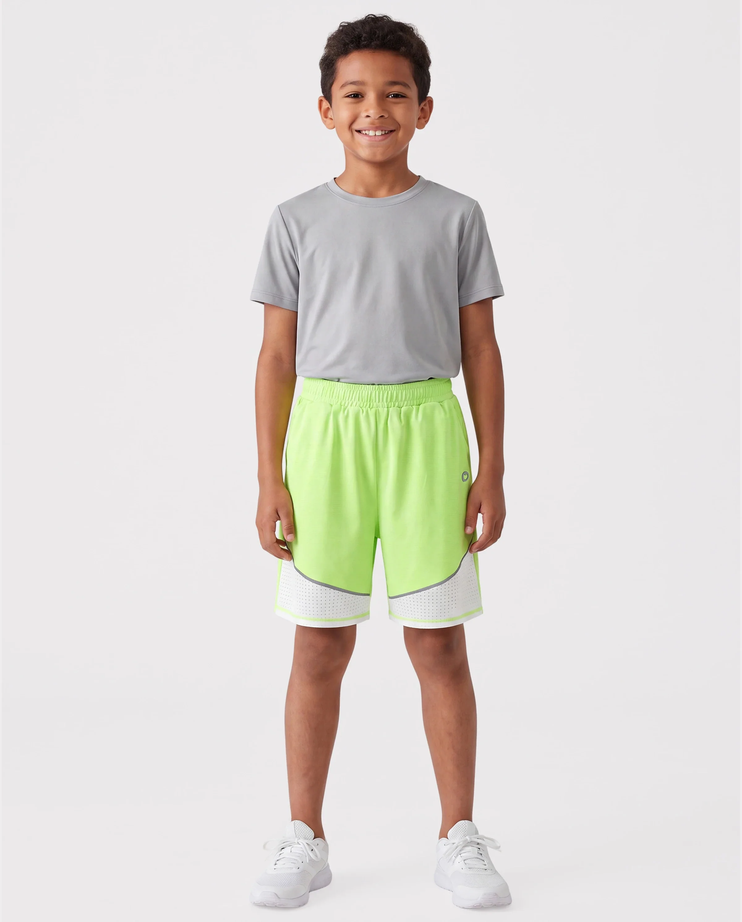 PatPat Rapidair activewear Kid Boy Athletic Quick-Dry Breathable Shorts with Pockets Green - Image 3