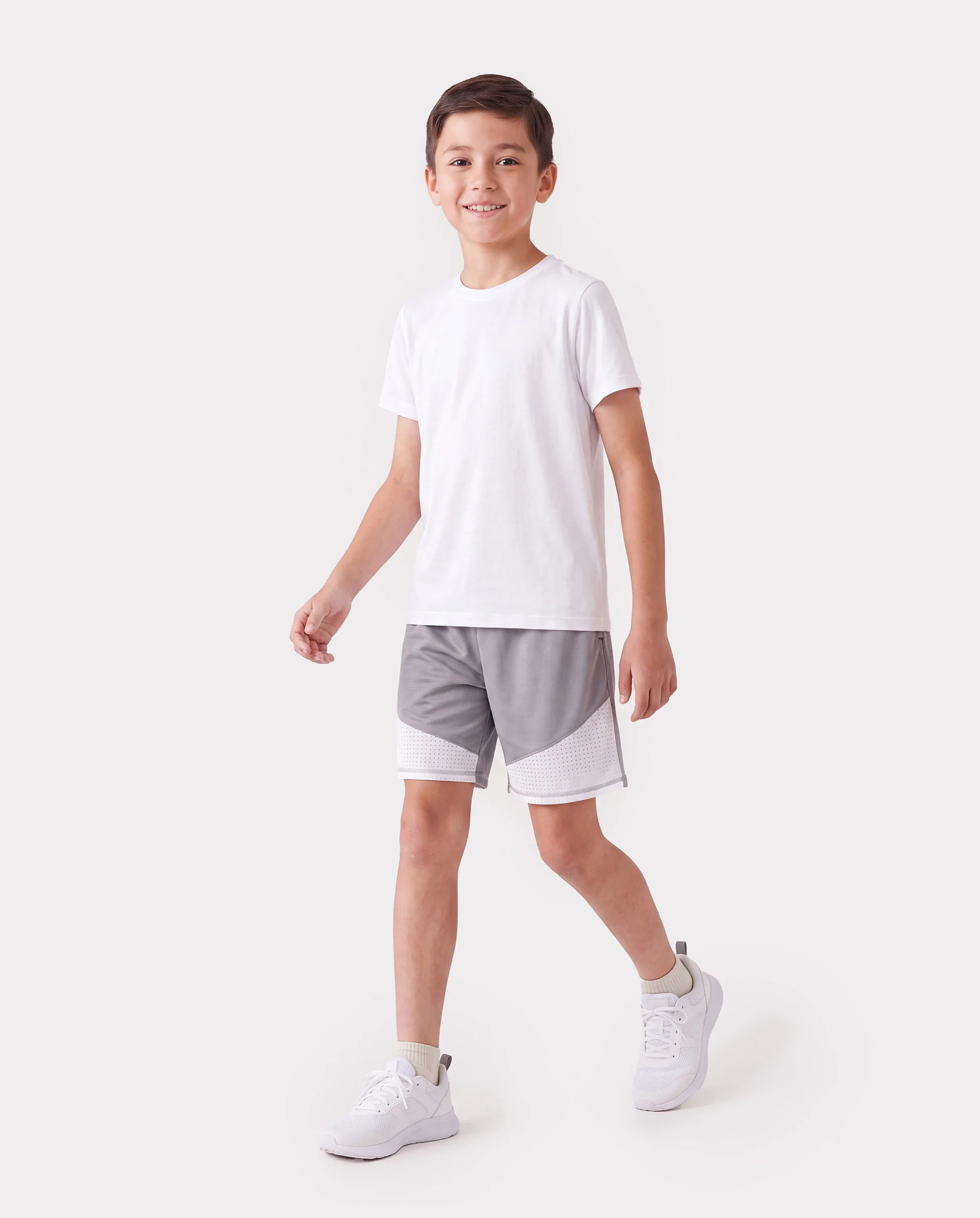 PatPat Rapidair activewear Kid Boy Athletic Quick-Dry Breathable Shorts with Pockets Grey - Image 7