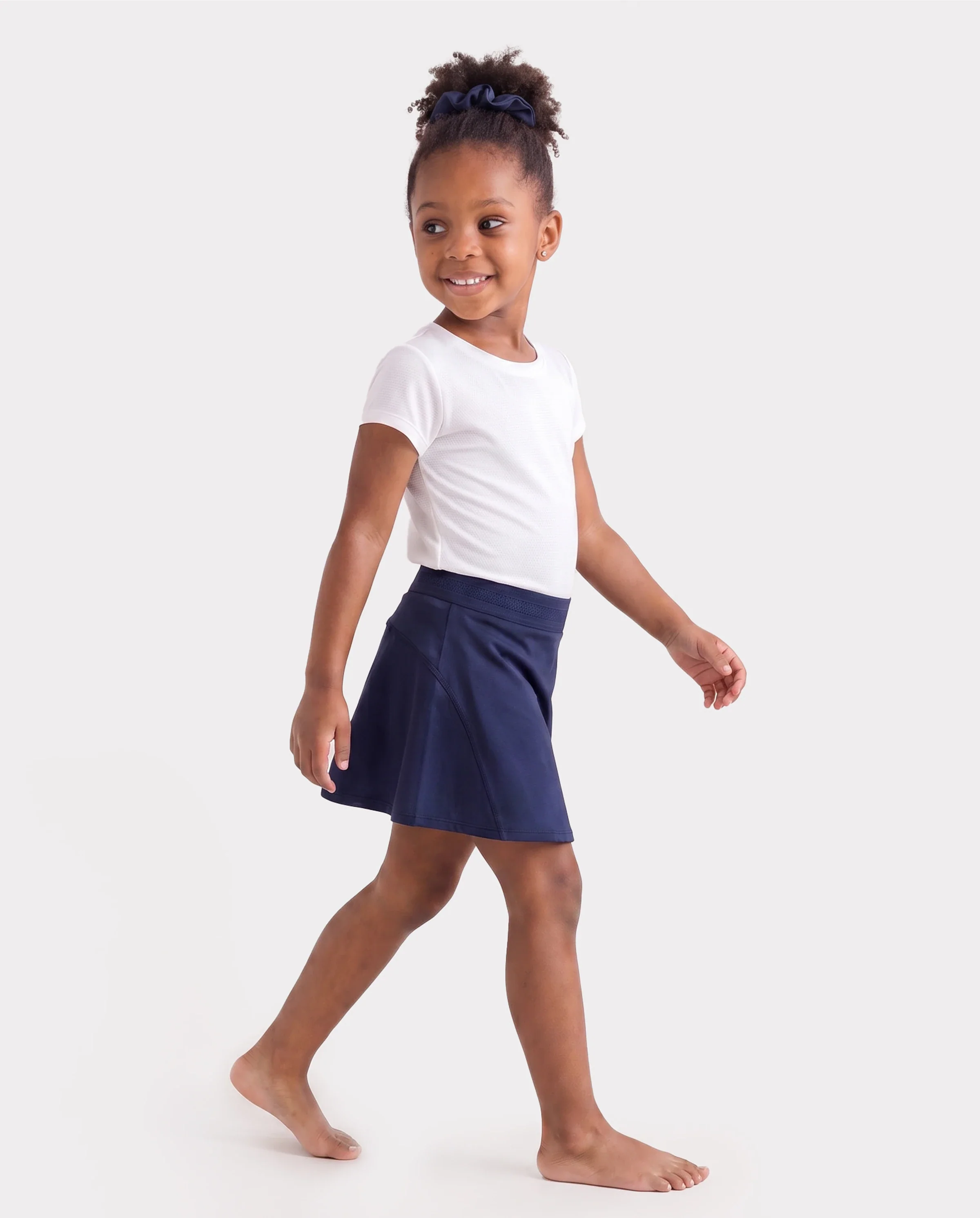 PatPat Rapidair activewear Kid Girl Athletic 2 in 1 Tennis Skort with Bamboo Viscose Shorts & Pocket Deep Blue - Image 4