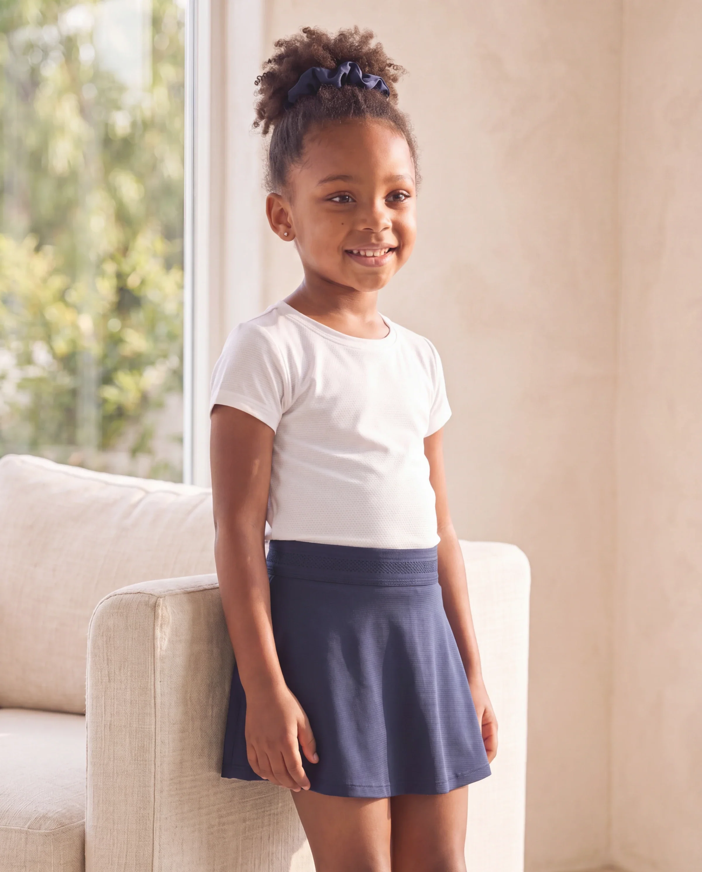 PatPat Rapidair activewear Kid Girl Athletic 2 in 1 Tennis Skort with Bamboo Viscose Shorts & Pocket Deep Blue - Image 7