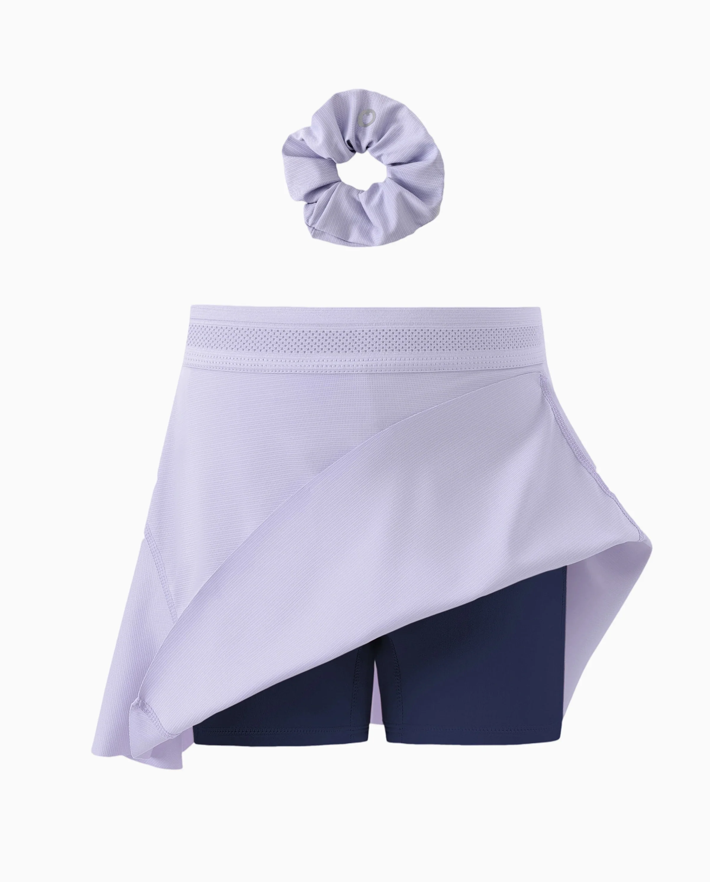 PatPat Rapidair activewear Kid Girl Athletic 2 in 1 Tennis Skort with Bamboo Viscose Shorts & Pocket Light Purple - Image 6