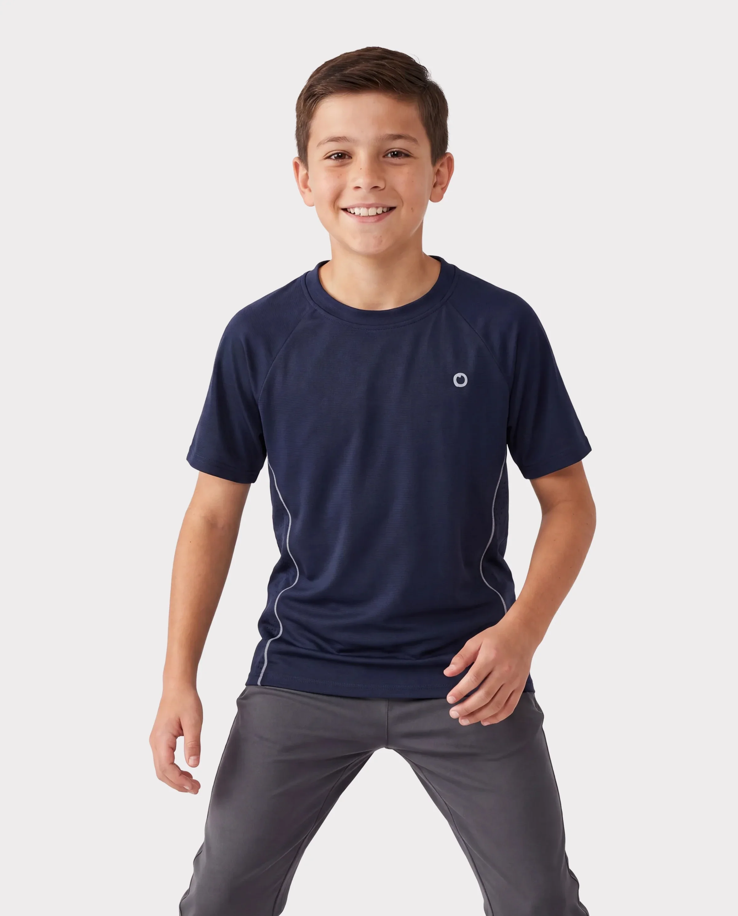 PatPat Rapidair activewear Kids Boy/Girl Athletic Quick-Dry & Instant-Cooling UPF 100+ Rash Guard T-Shirt Deep Blue - Image 4
