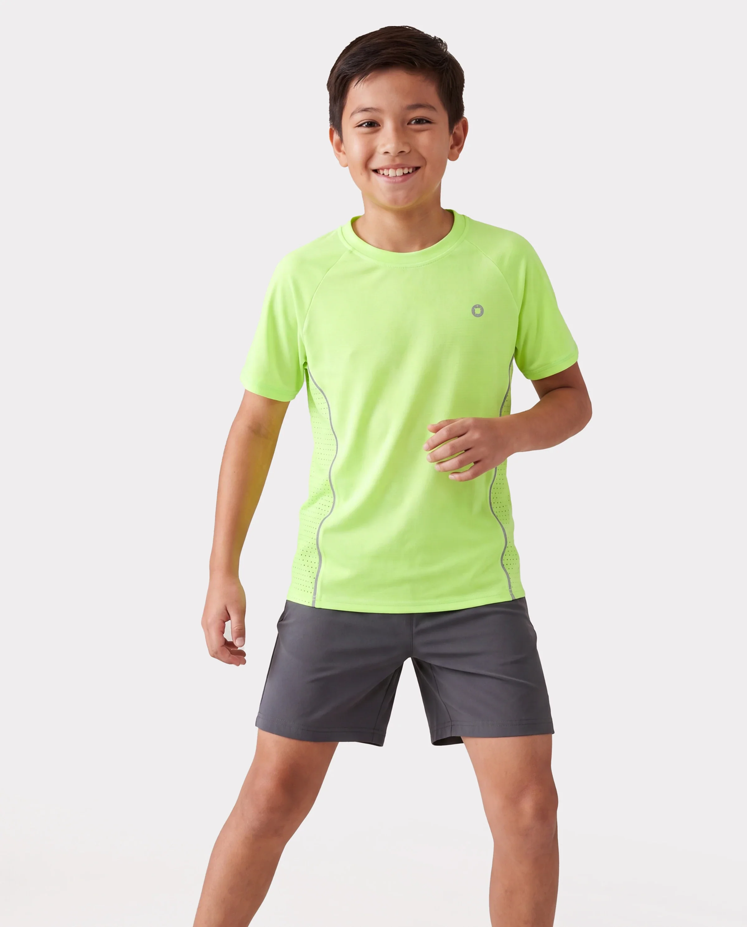 PatPat Rapidair activewear Kids Boy/Girl Athletic Quick-Dry & Instant-Cooling UPF 100+ Rash Guard T-Shirt Green - Image 2