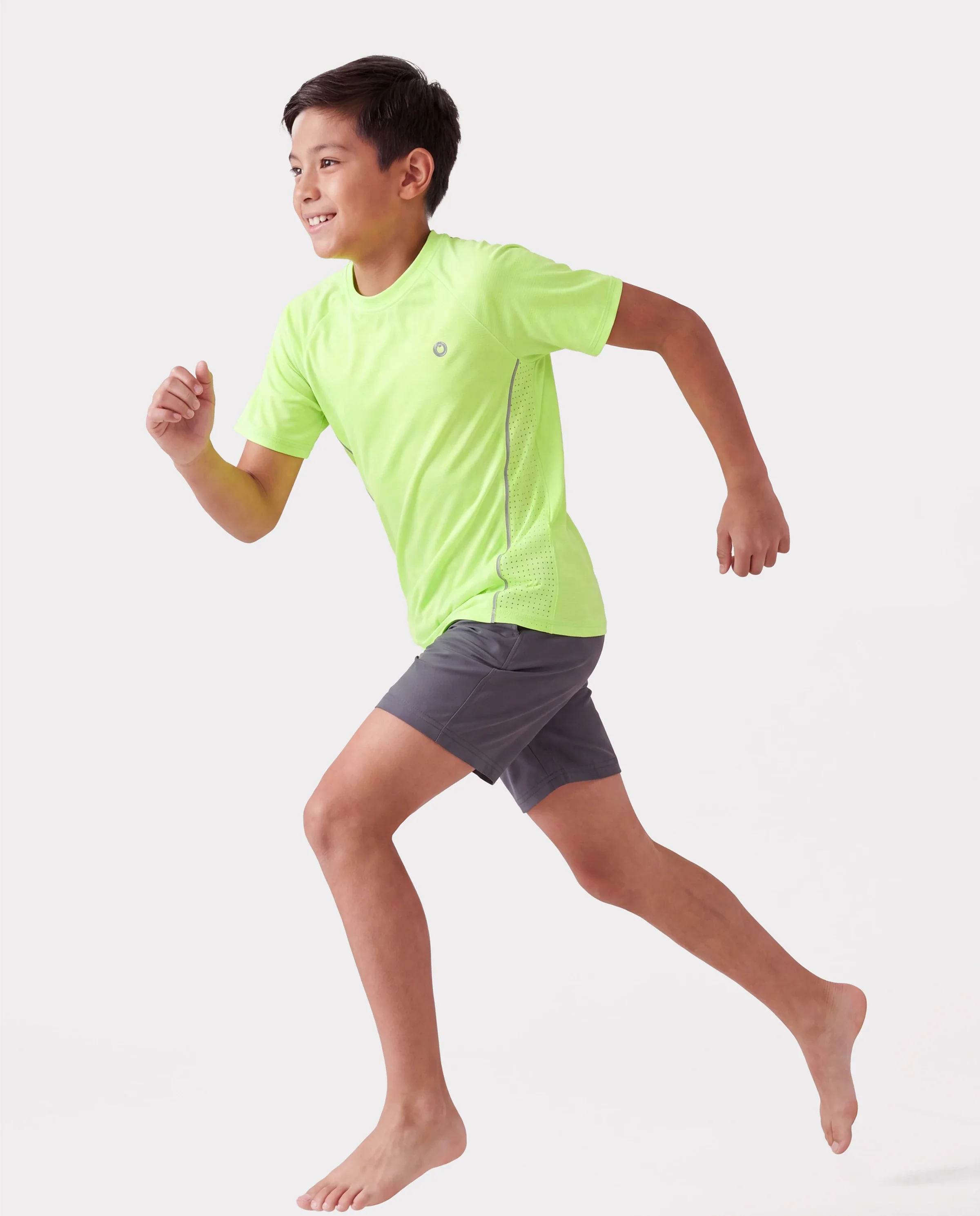 PatPat Rapidair activewear Kids Boy/Girl Athletic Quick-Dry & Instant-Cooling UPF 100+ Rash Guard T-Shirt Green - Image 4