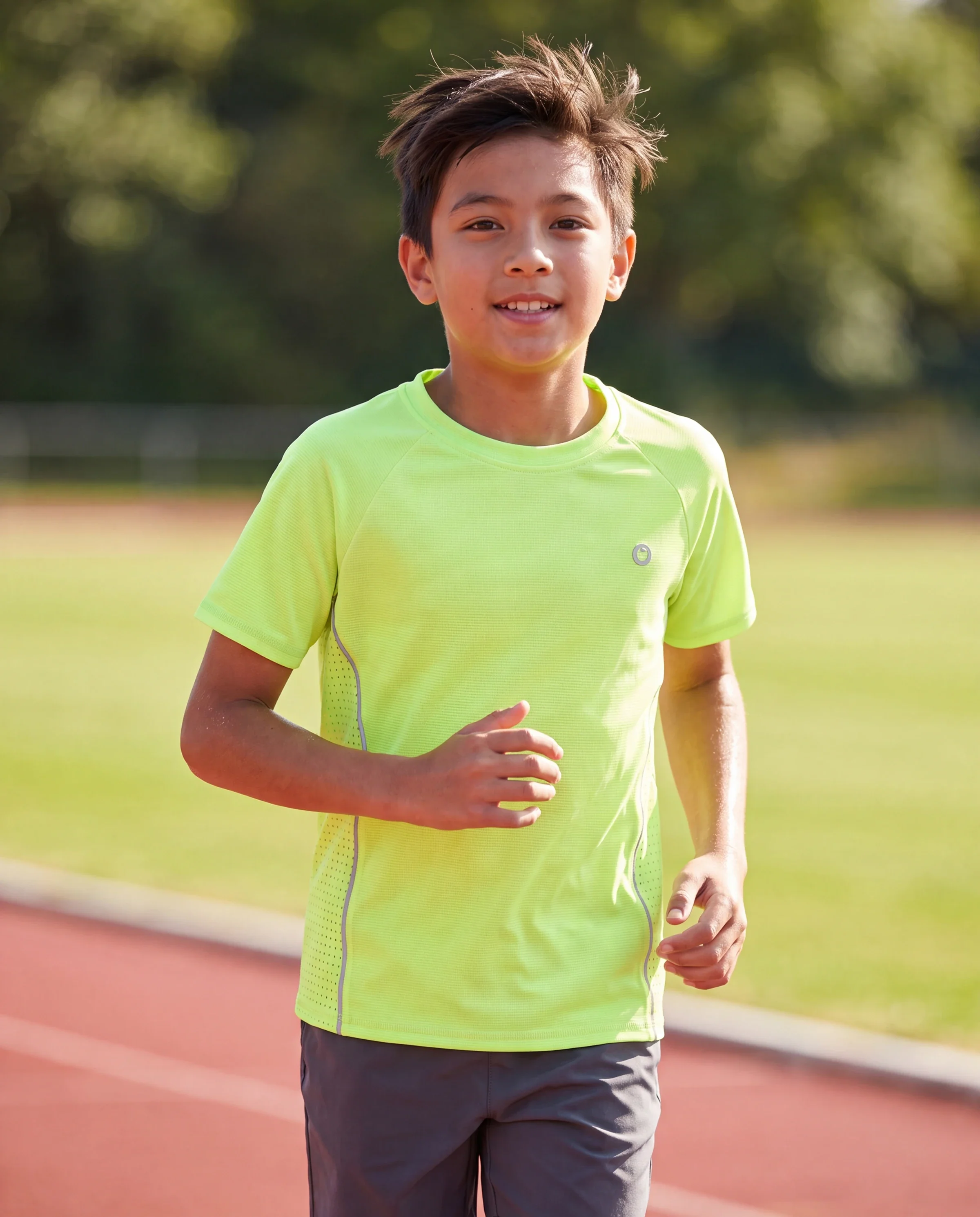 PatPat Rapidair activewear Kids Boy/Girl Athletic Quick-Dry & Instant-Cooling UPF 100+ Rash Guard T-Shirt Green - Image 7