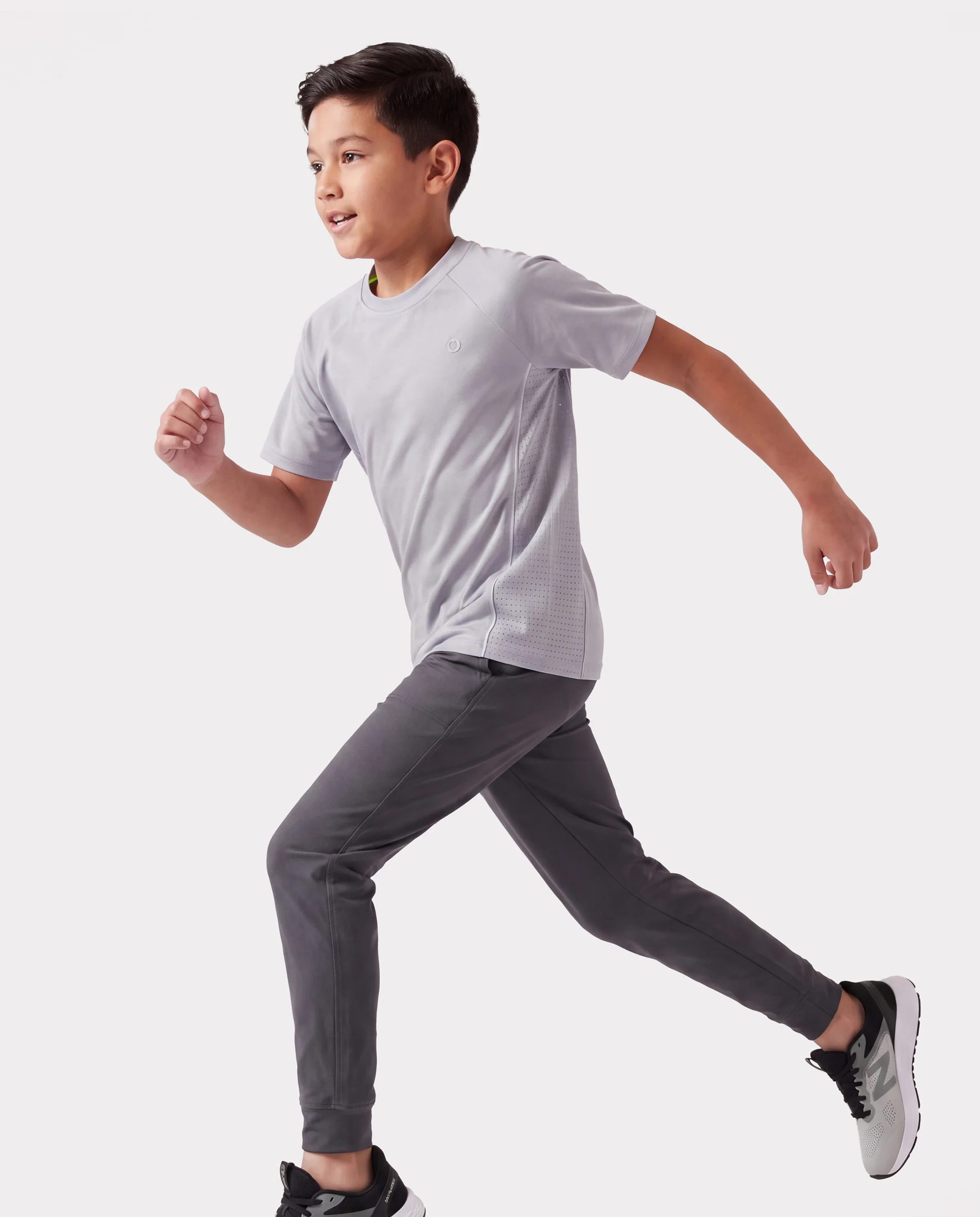 PatPat Rapidair activewear Kids Boy/Girl Athletic Quick-Dry & Instant-Cooling UPF 100+ Rash Guard T-Shirt Grey - Image 3