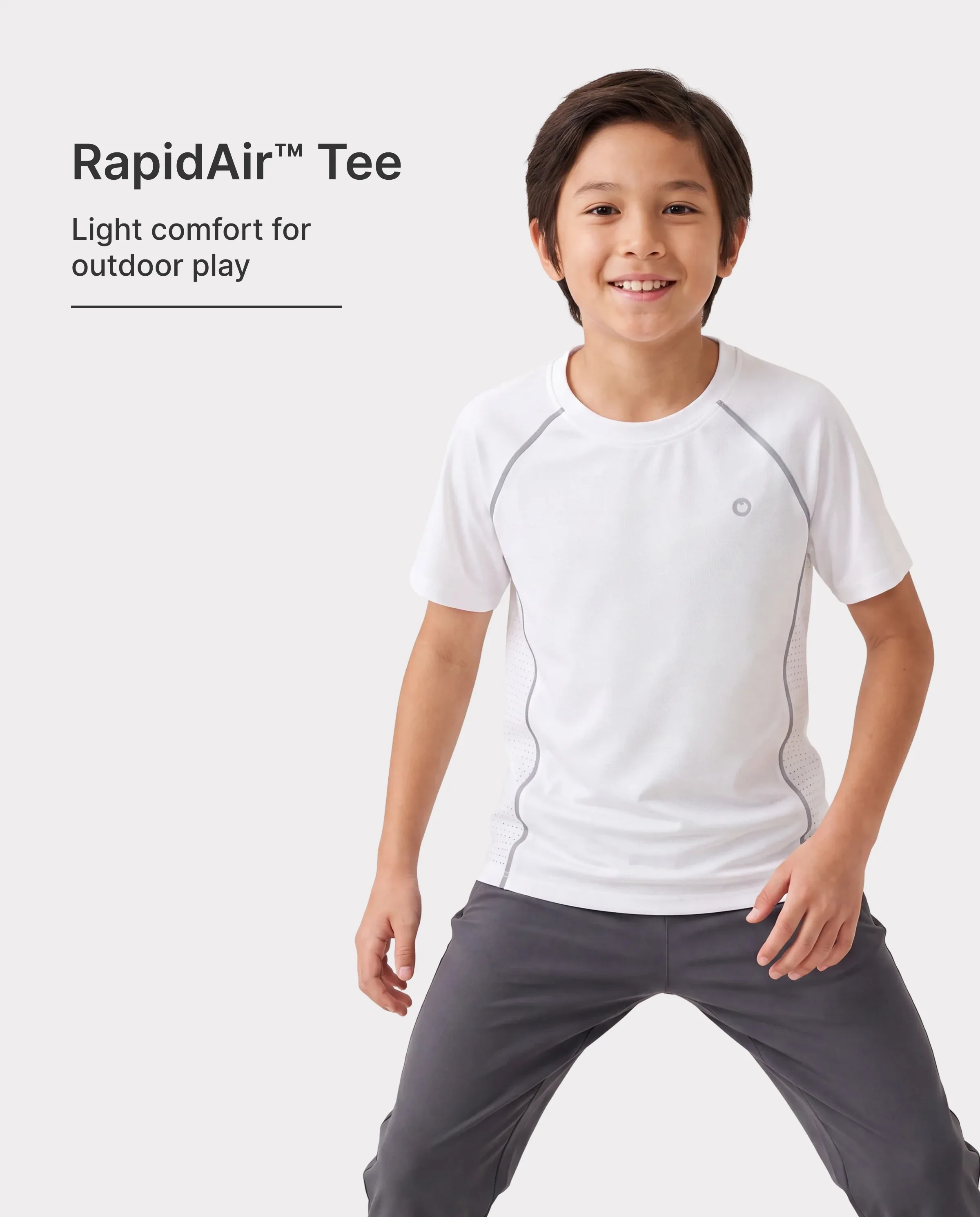PatPat Rapidair activewear Kids Boy/Girl Athletic Quick-Dry & Instant-Cooling UPF 100+ Rash Guard T-Shirt White - Image 2