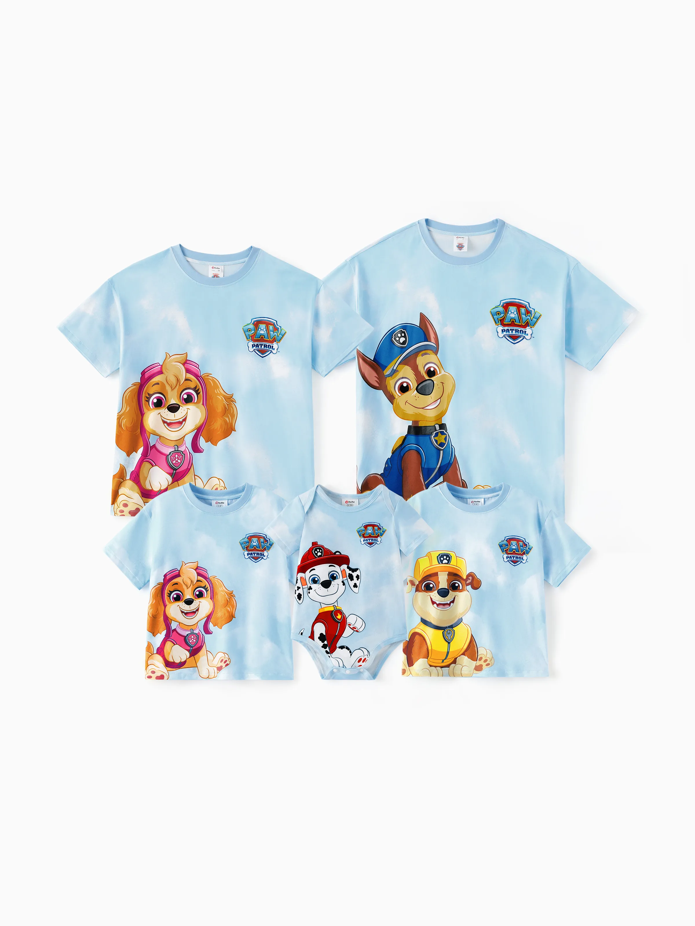 PAW Patrol Daddy & Daughter Casual Tie-dye Printed Tee Multi-color - Image 3