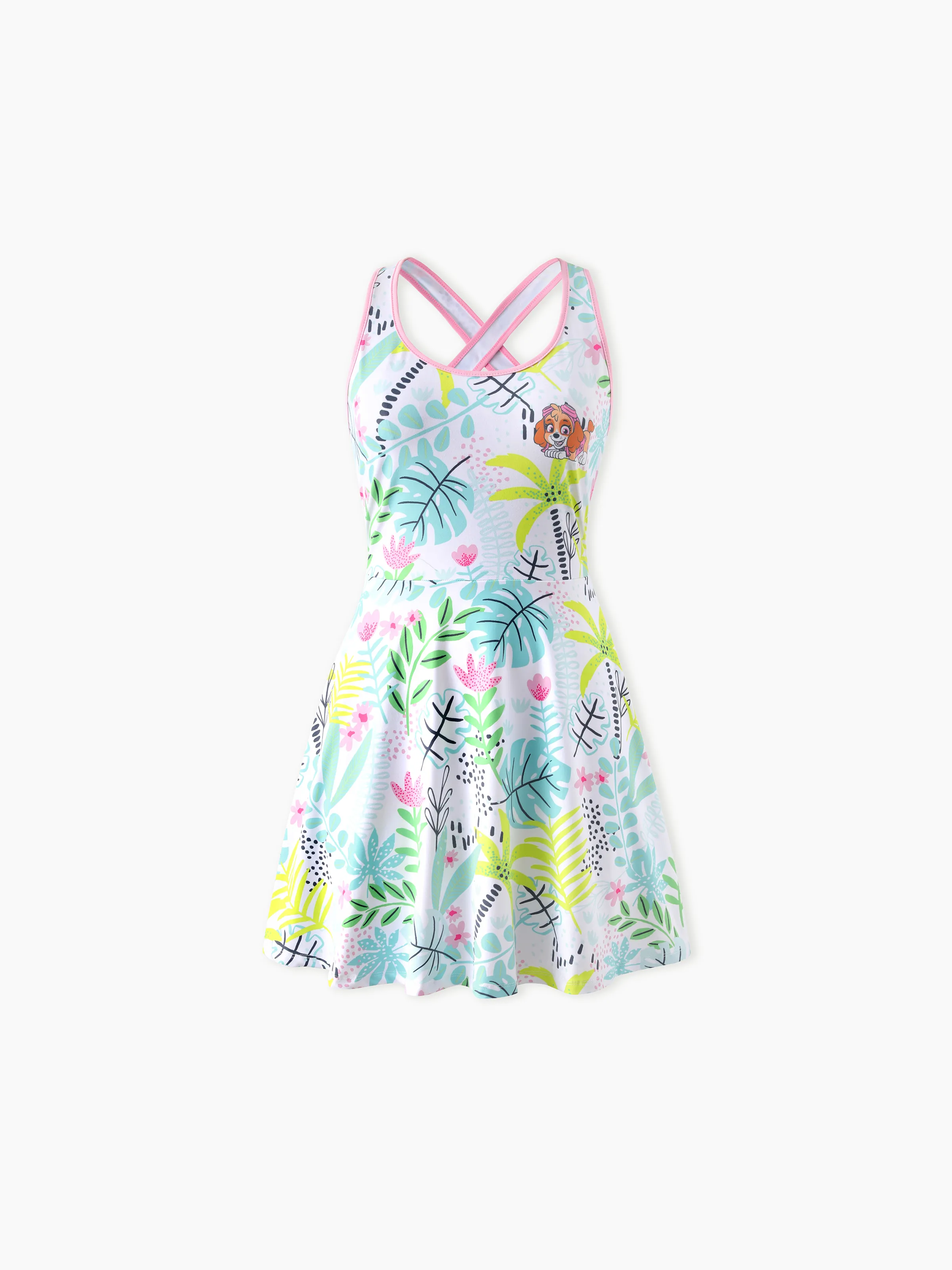 PAW Patrol Matching Family Floral Dress/ Cotton Top Turquoise - Image 6