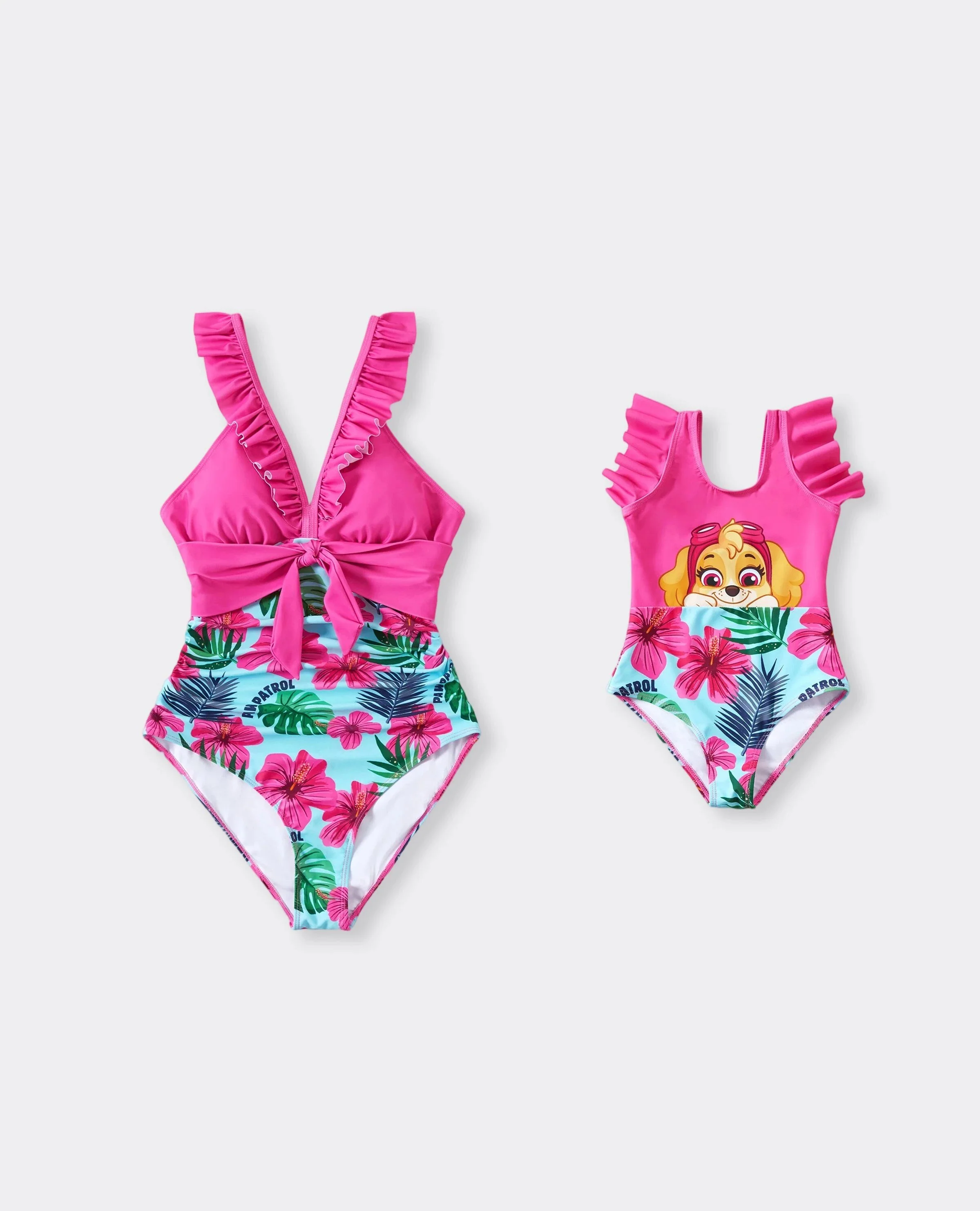 PAW Patrol Mommy & me Large Flower All-over Print Swimsuit Roseo