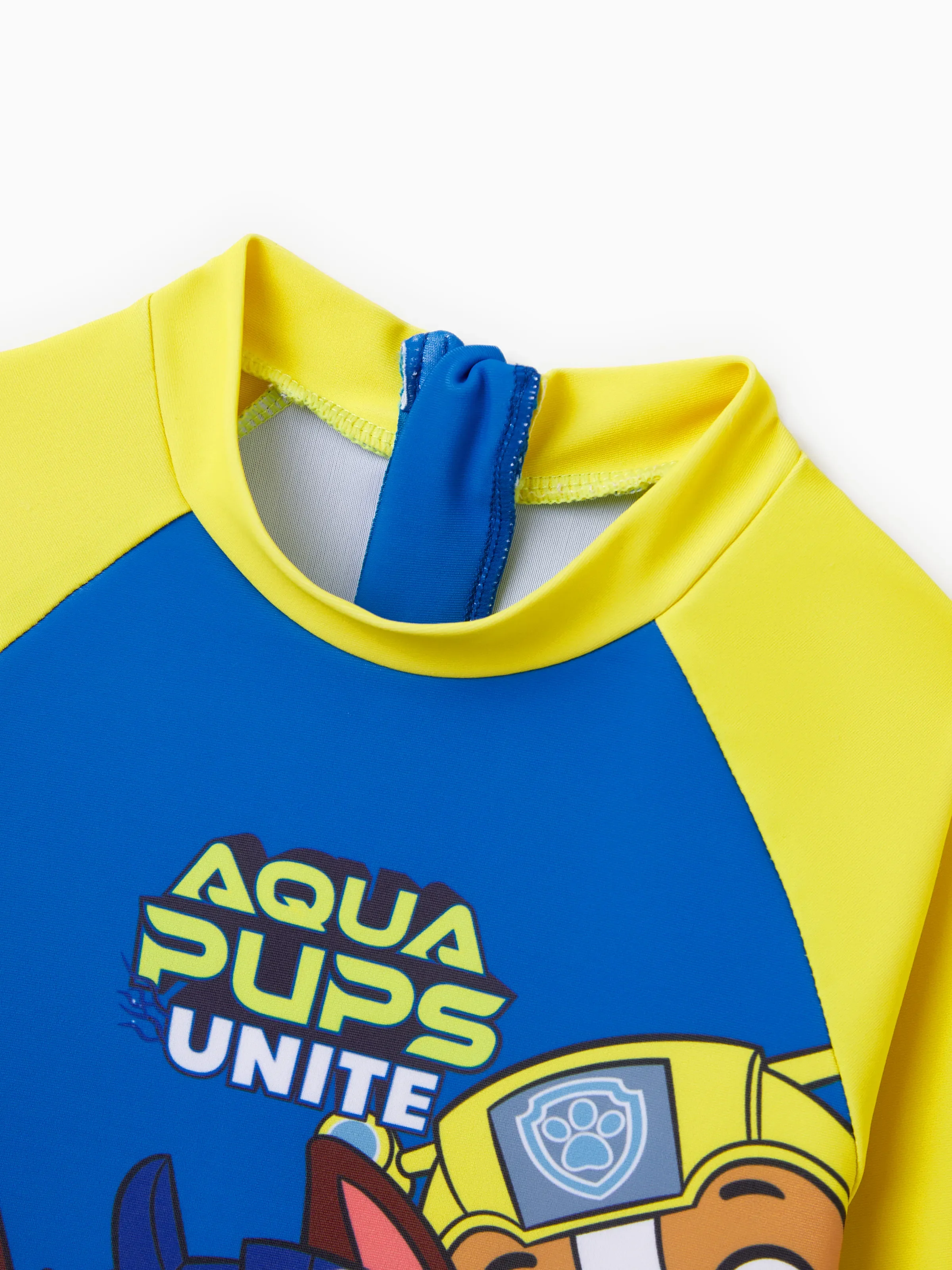 PAW Patrol Toddler Boy Chase/Rubble UPF50+ Colorblock Swimsuit Blue - Image 4