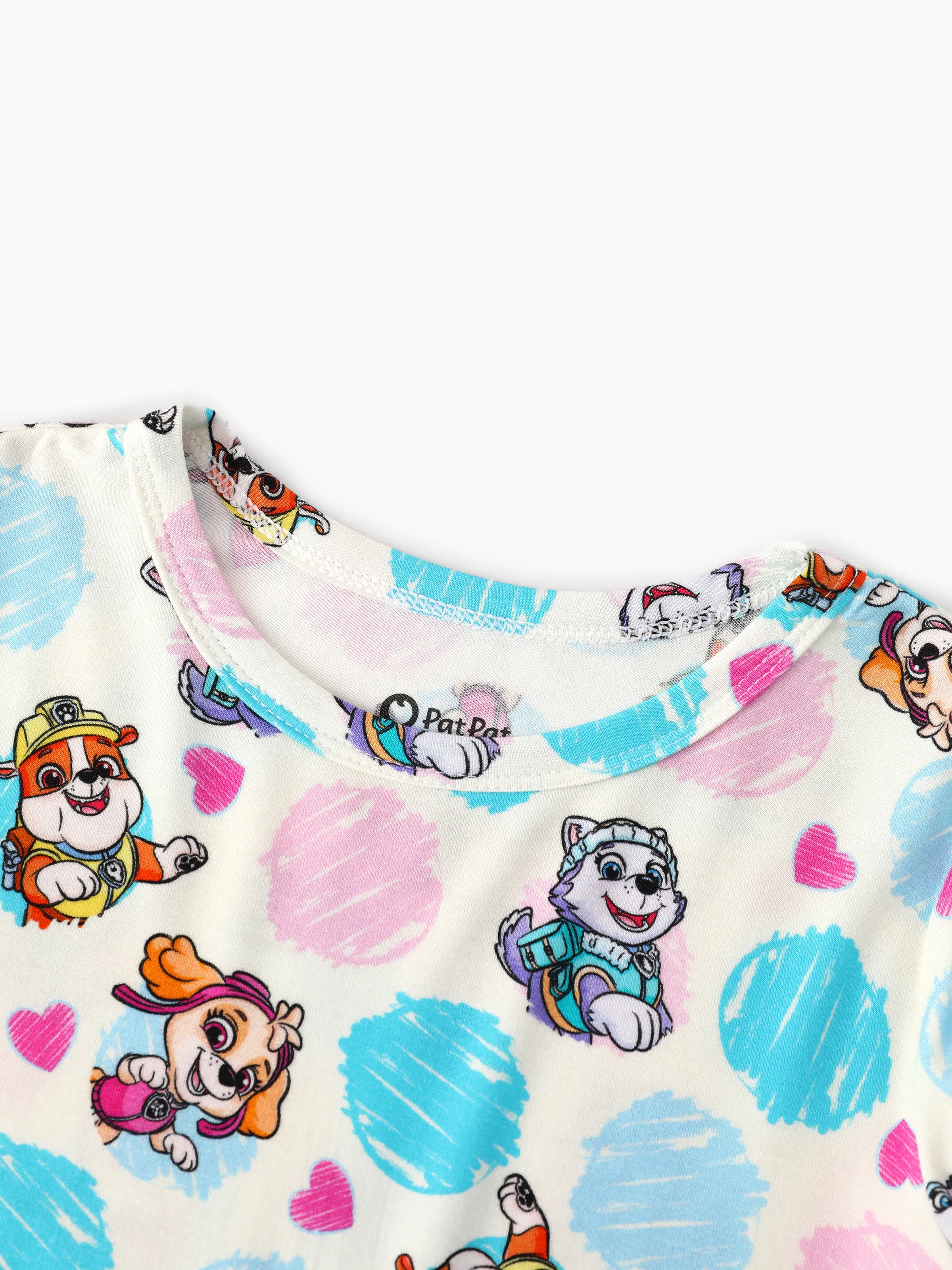 PAW Patrol Bamboo Toddler Girl 2pcs Peplum Top and Biker Shorts Set Multi-color - Image 2