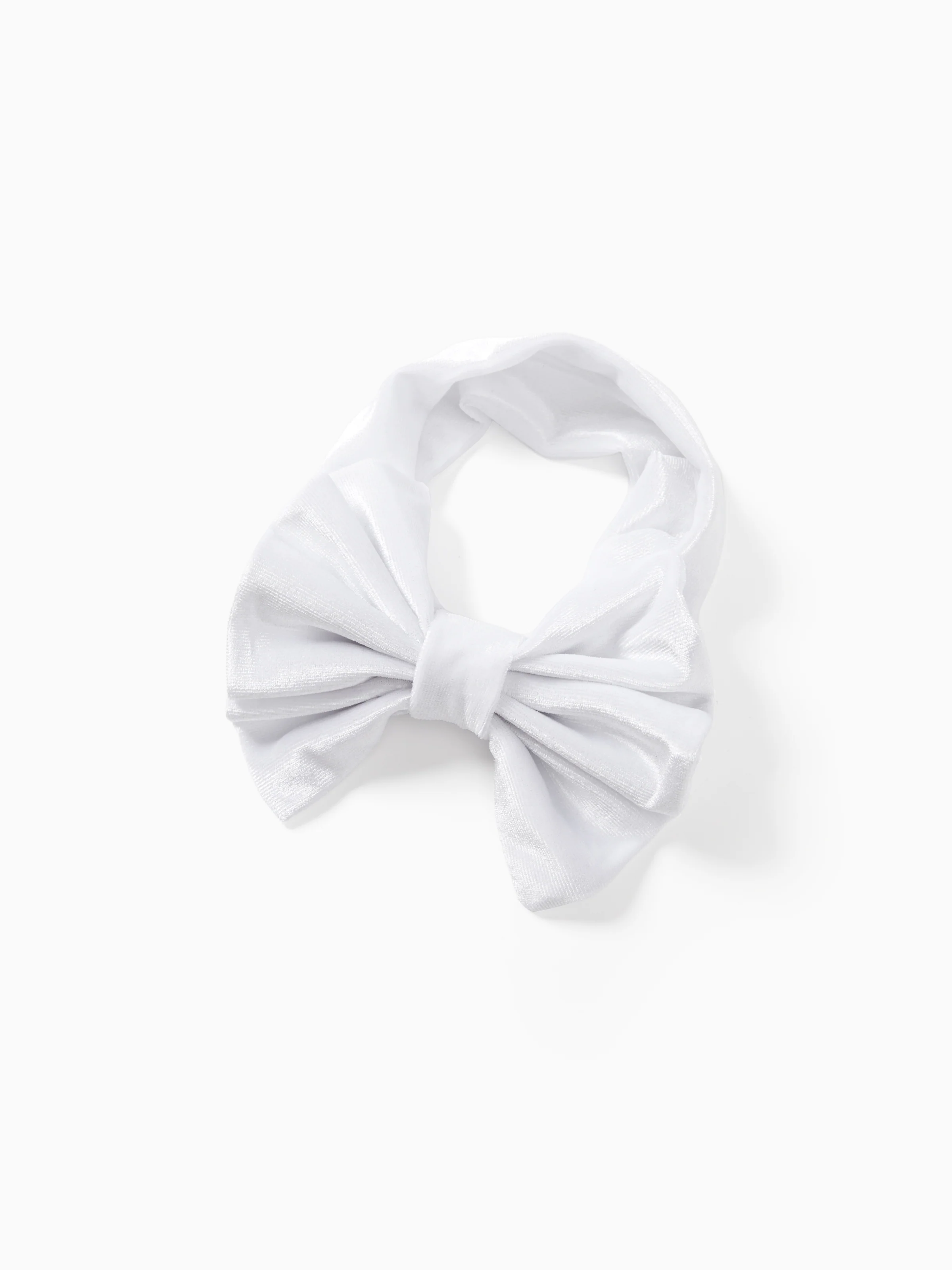 Solid Color Bowknot Headbands for Girls White