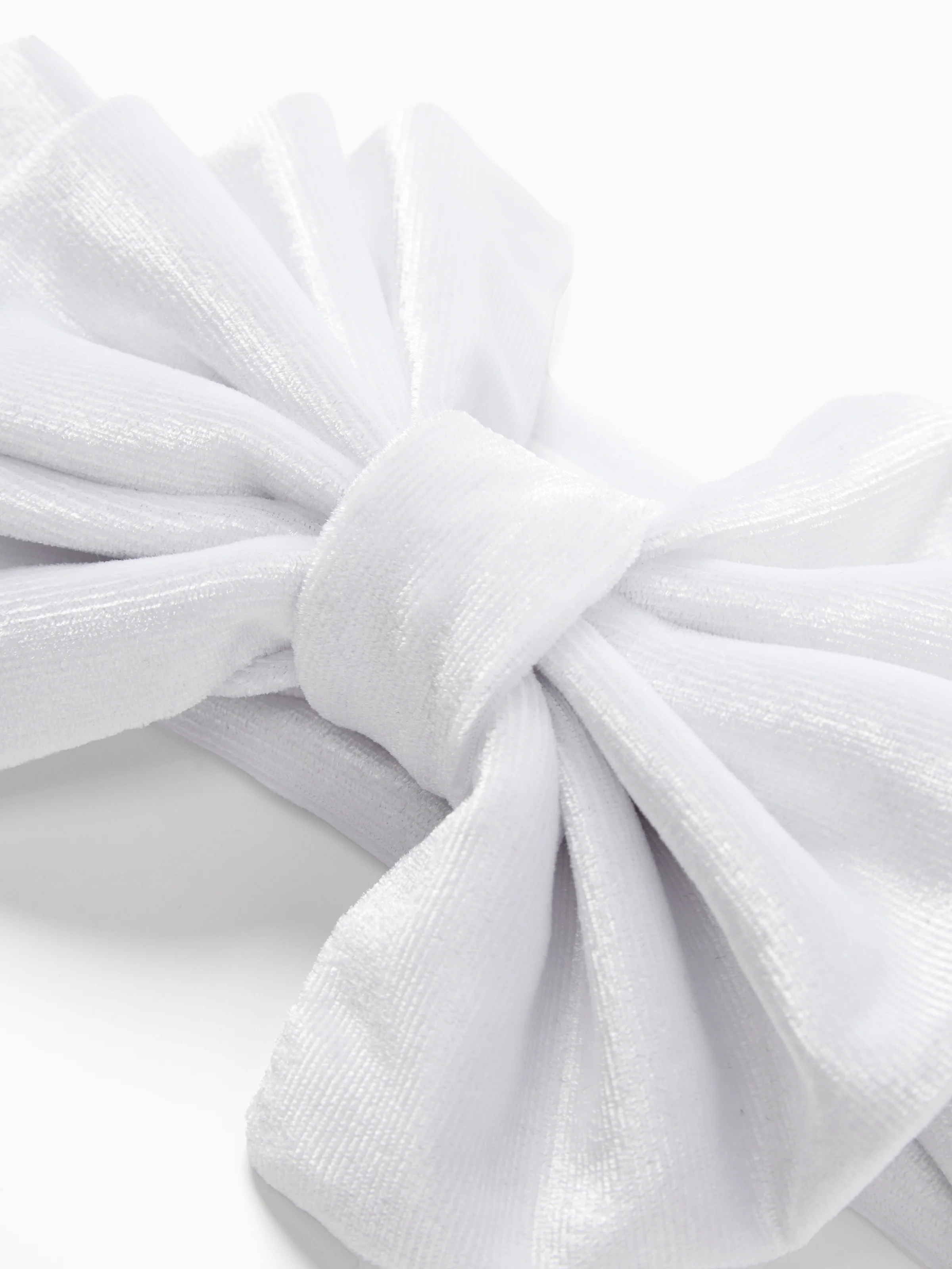 Solid Color Bowknot Headbands for Girls White - Image 2