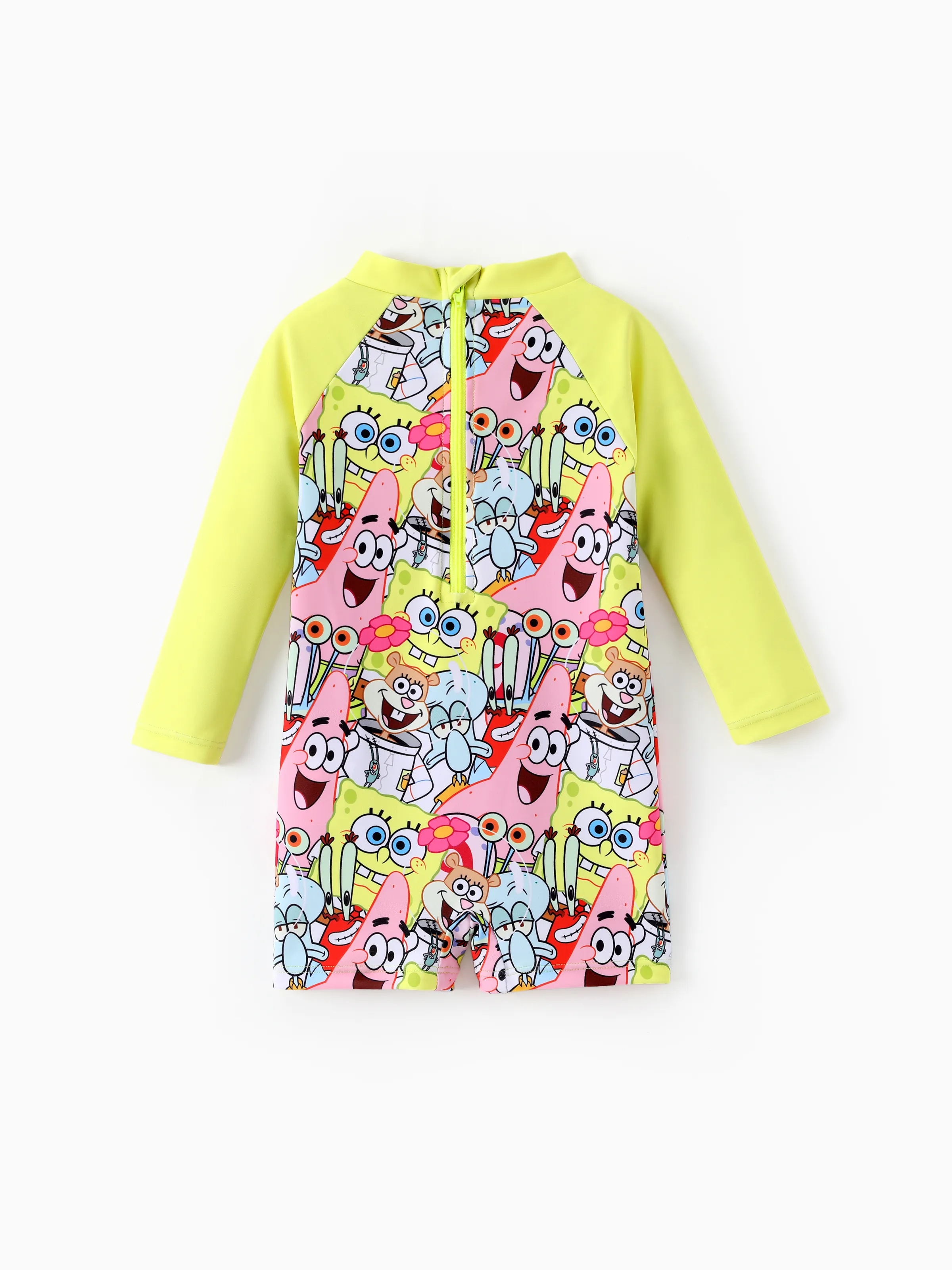 SpongeBob SquarePants Baby/Toddler Girl UPF50+ Colorblock Allover Print Swimsuit Multi-color - Image 3