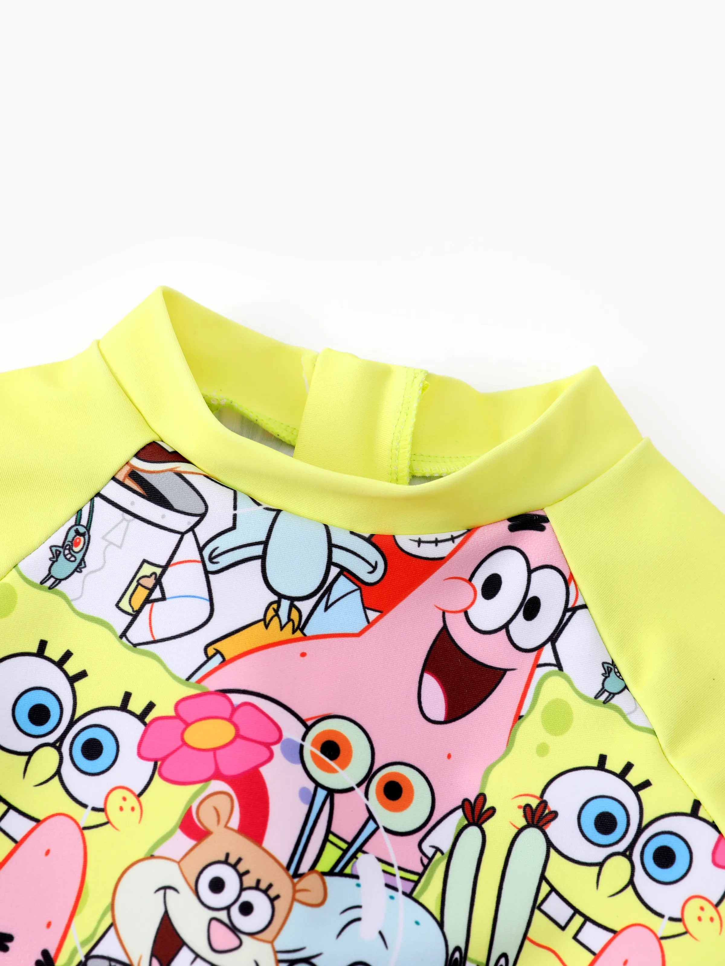 SpongeBob SquarePants Baby/Toddler Girl UPF50+ Colorblock Allover Print Swimsuit Multi-color - Image 4
