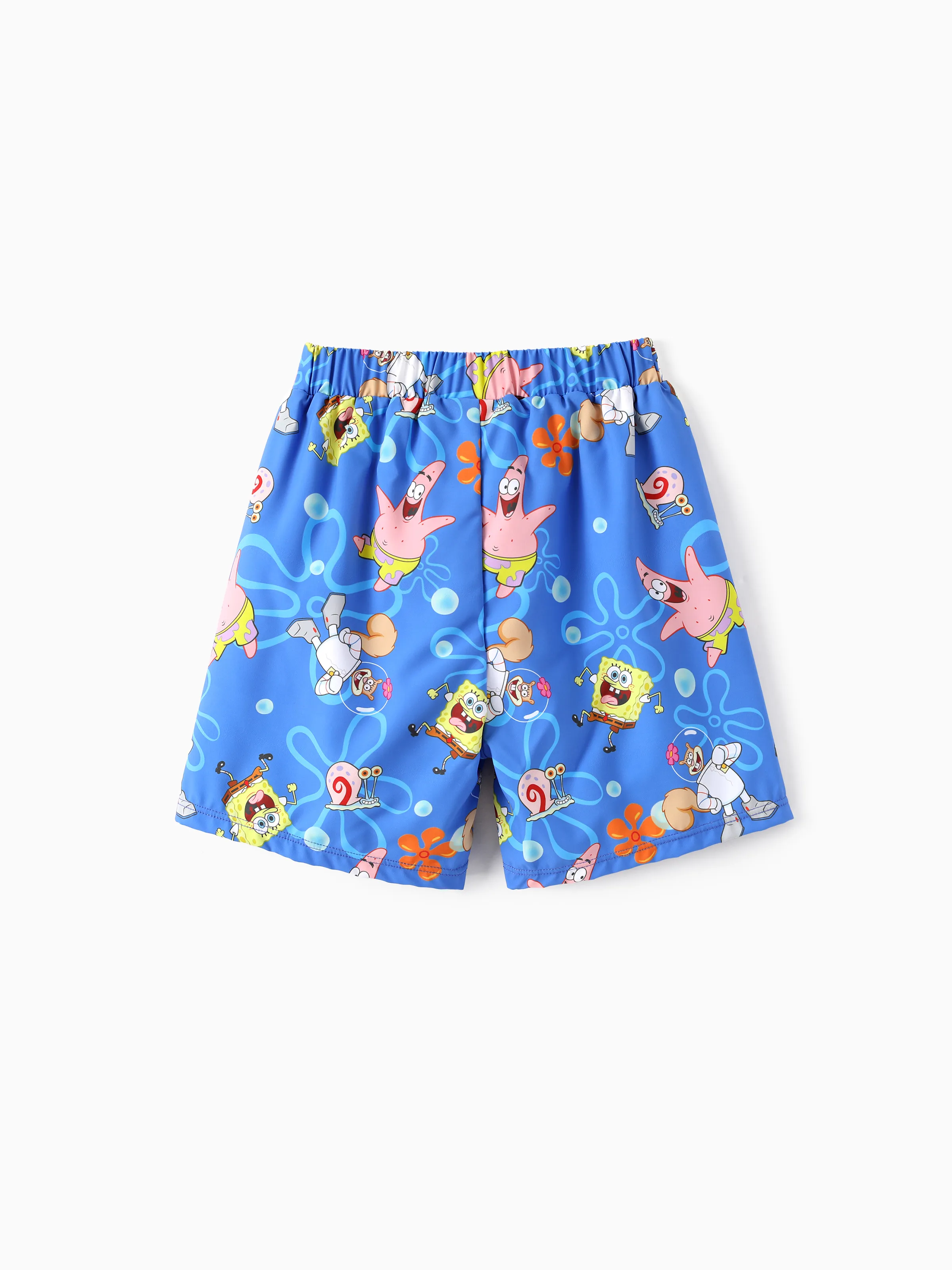 SpongeBob SquarePants Toddler/Kid Boy 2pcs UPF50+ Sea Life Print Tops and Trunks Swimsuit Blue - Image 5
