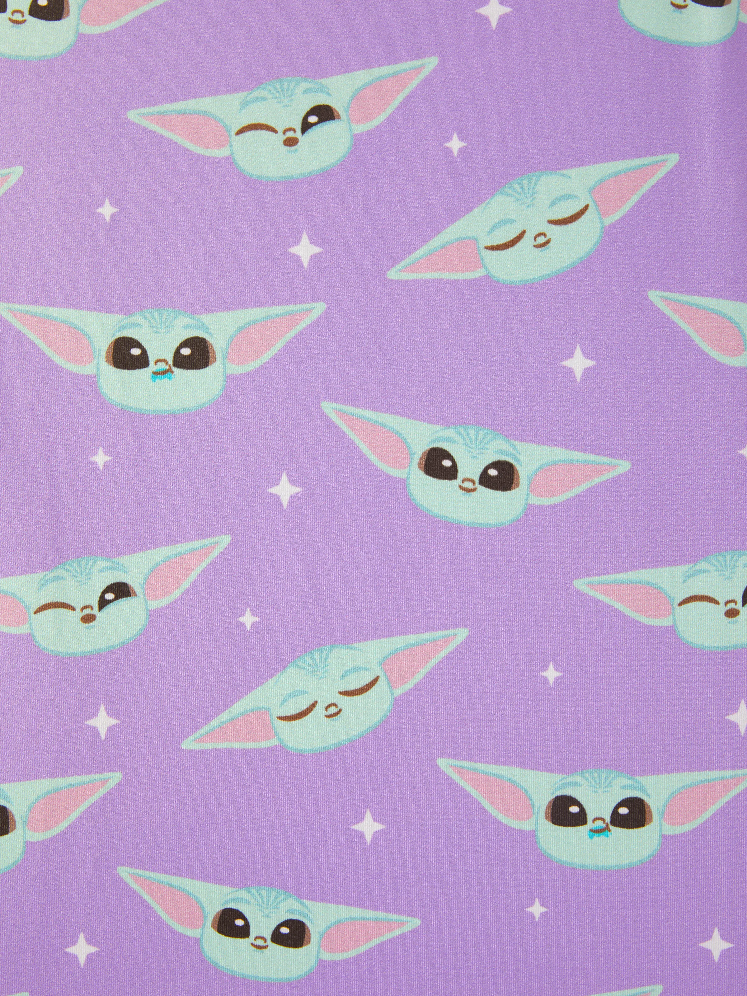 Star Wars Toddler/Kid Girl Grogu Allover Print Sleeveless Dress Purple - Image 2